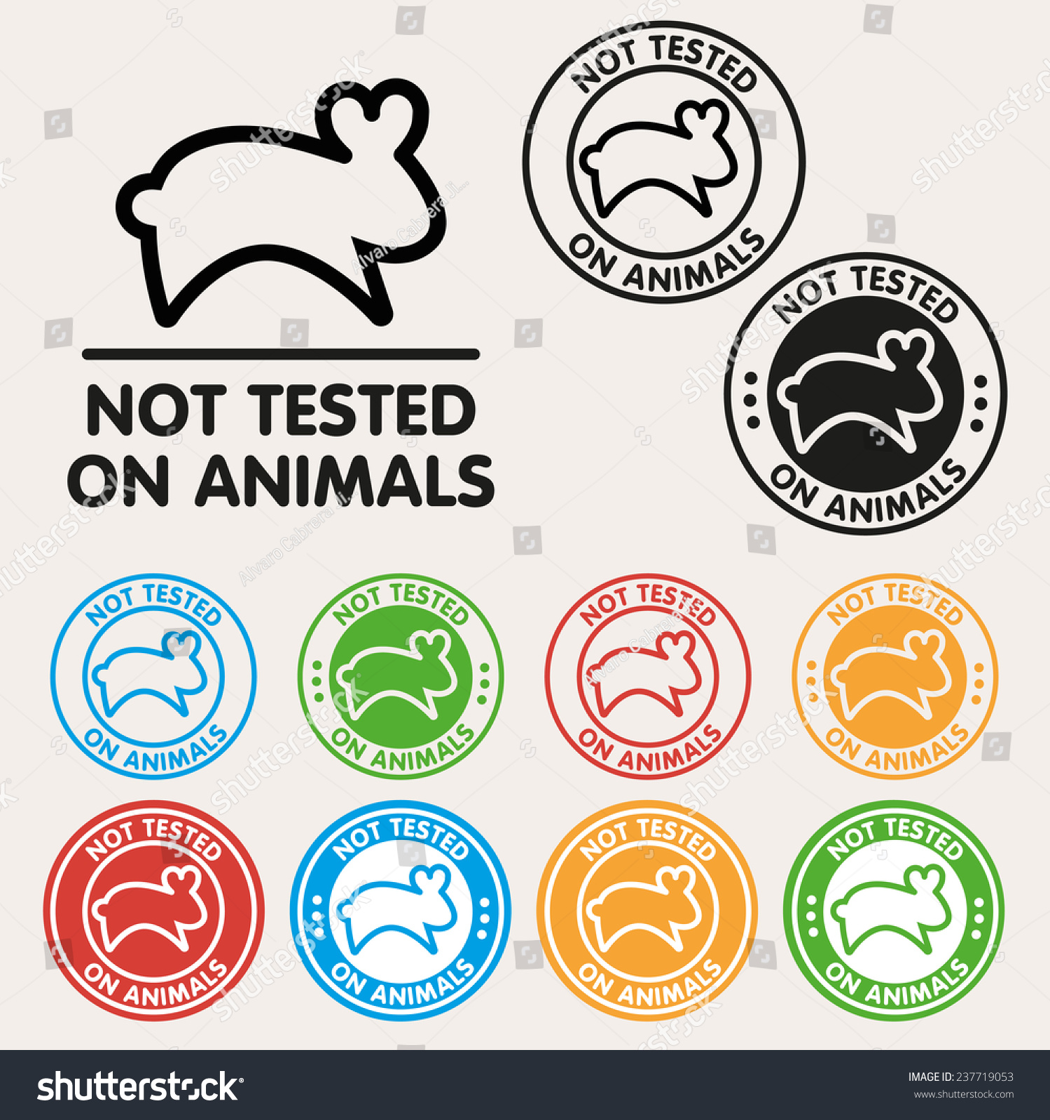 No Animals Testing Sign Icon Not Stock Vector 237719053 - Shutterstock