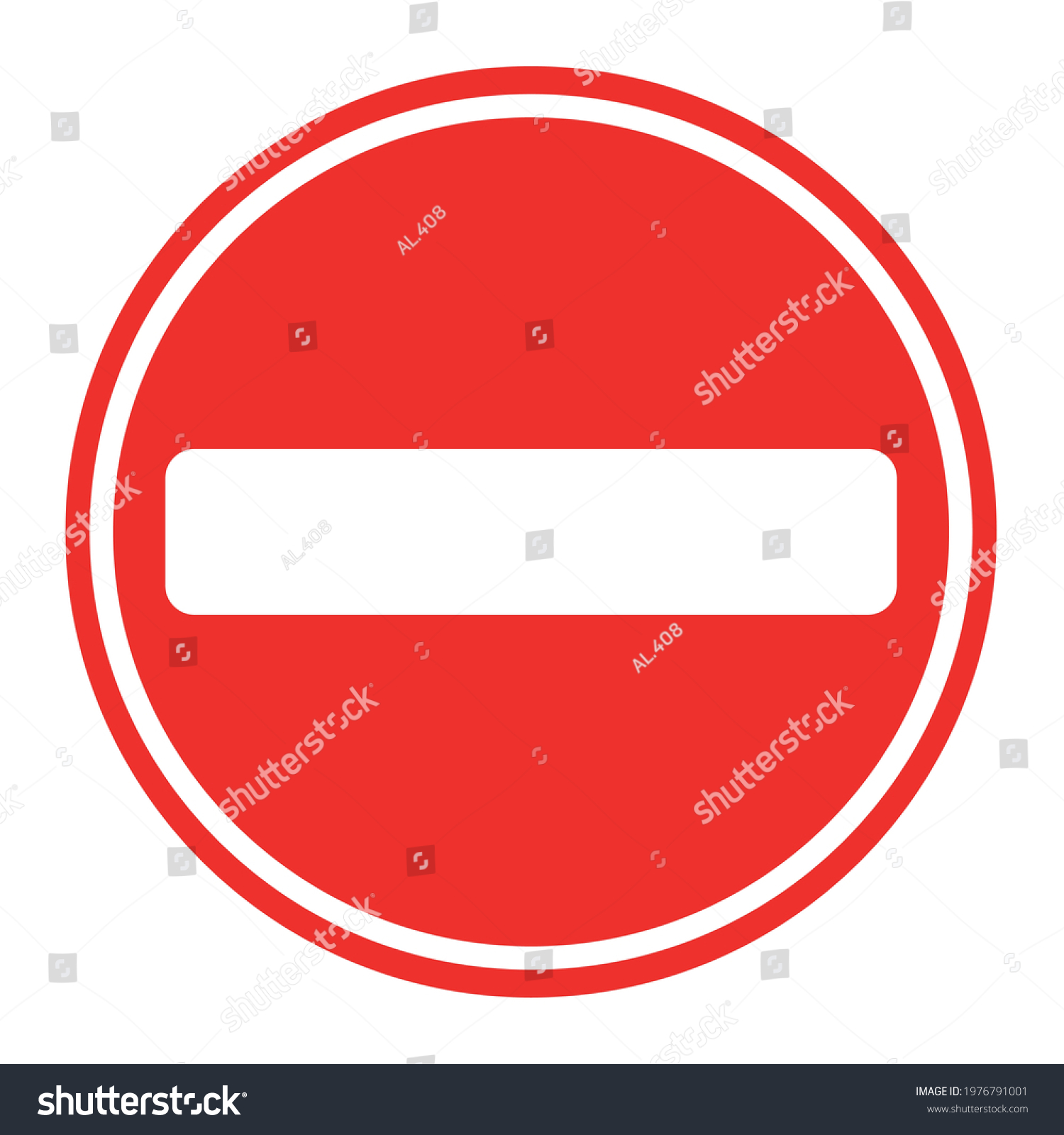 No Entry Traffic Signs Vector Illustration Stockvector Rechtenvrij