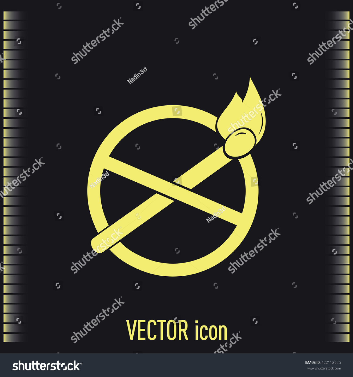 No Naked Flame Warning Sign Vector Stock Vector Royalty Free