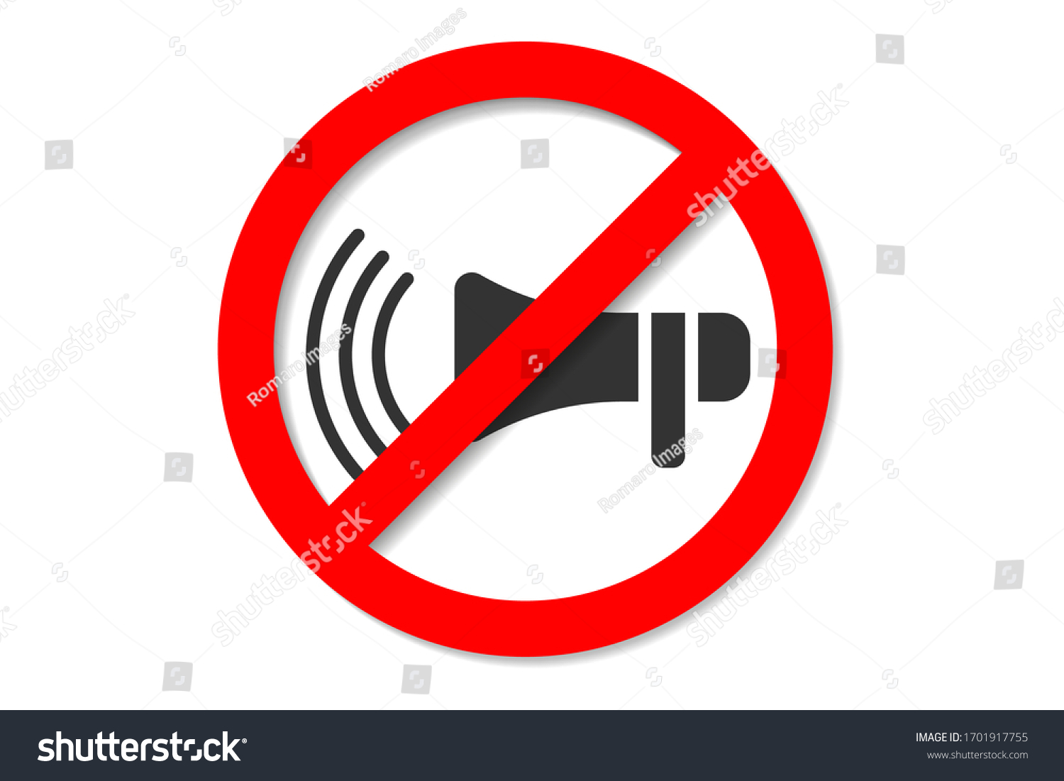 No Speaking Icon Forbidden Red Sign Stock Vector Royalty Free 1701917755