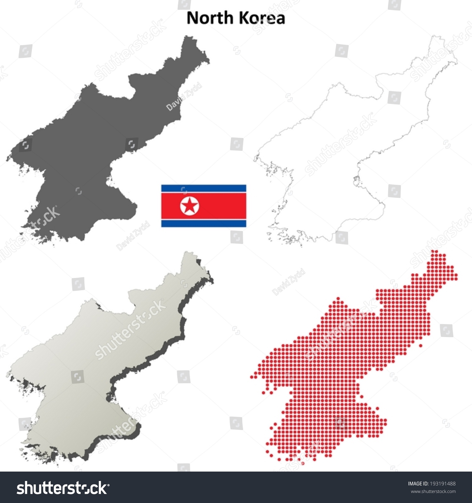 North Korea Blank Detailed Outline Map Set Vector Version 193191488