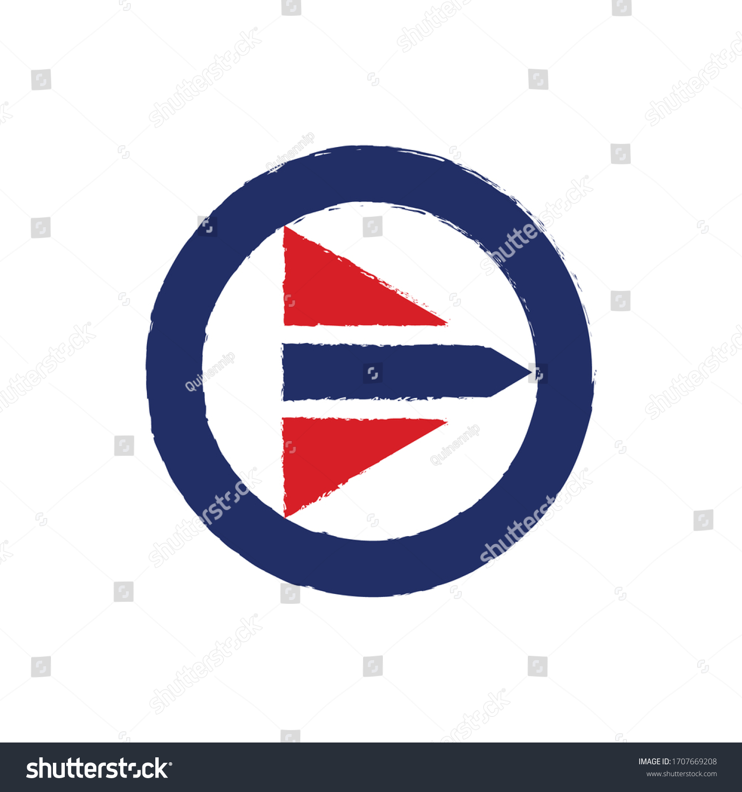 Norwegian Air Force Roundel Military Symbol Stock Vector Royalty Free