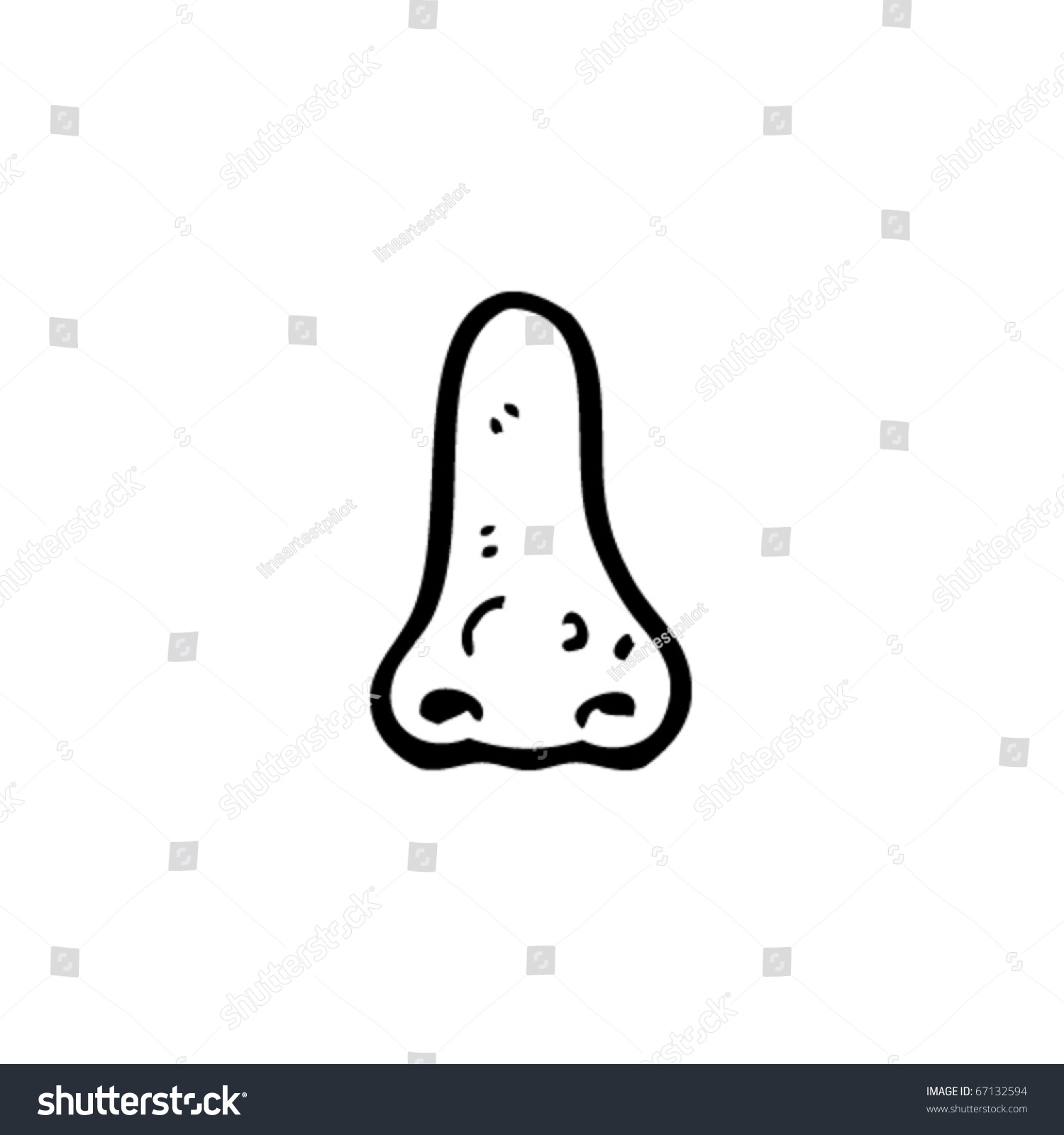 Nose Cartoon Stock Vector Illustration 67132594 : Shutterstock