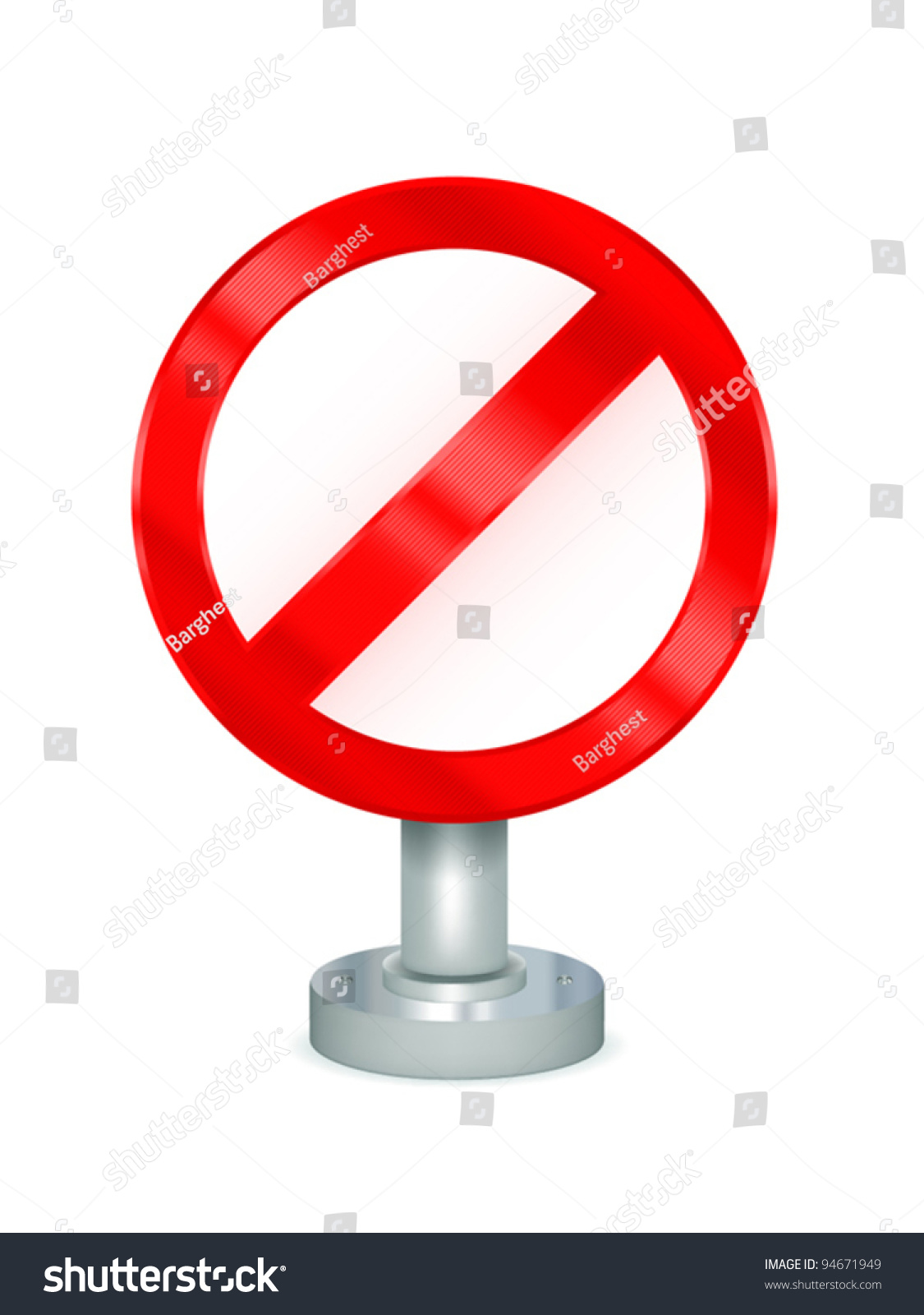 Not Allowed Sign Stock Vector Illustration 94671949 : Shutterstock