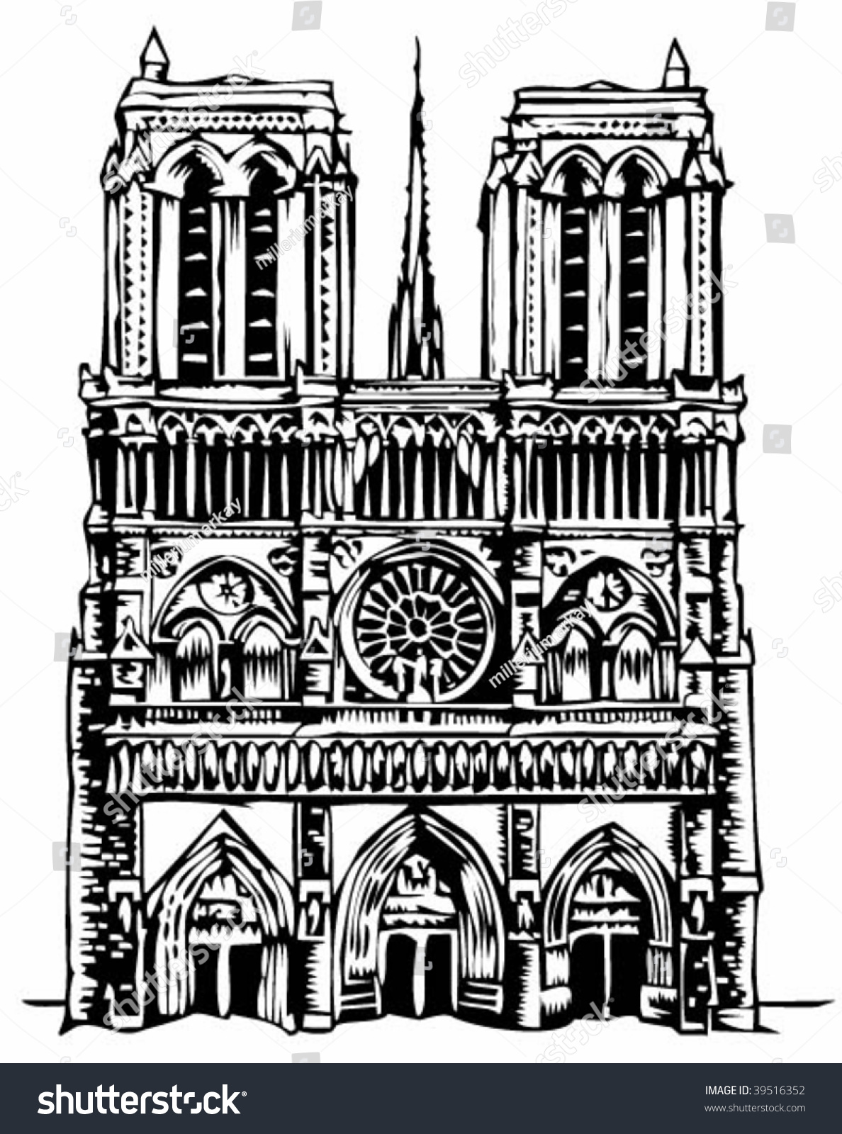 Notre Dame Cathedral Illustration 39516352 Shutterstock 6883