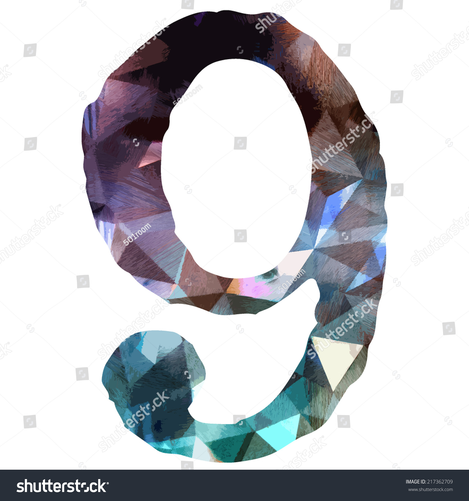 Number Gems Style Vector Eps.10 217362709 Shutterstock