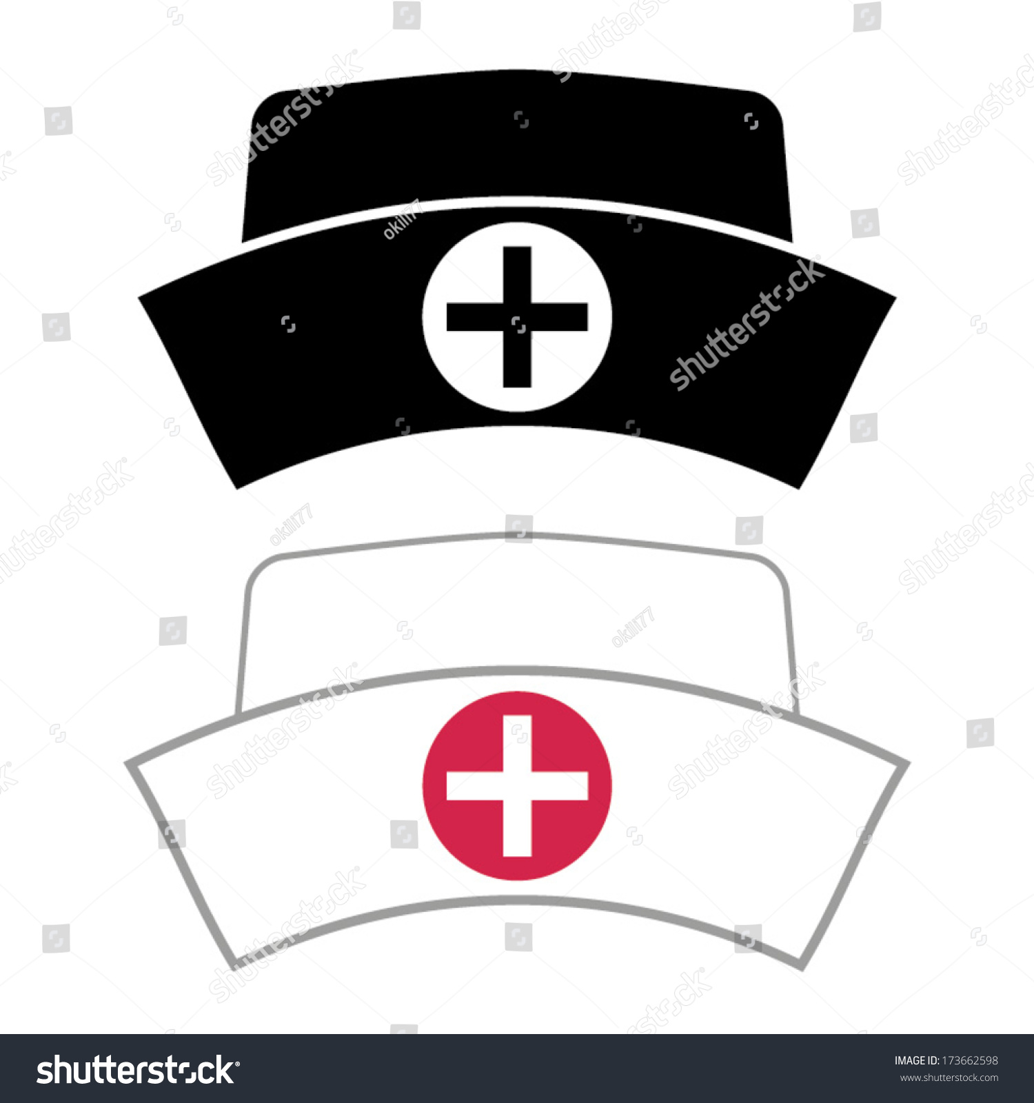 Nurse Hat Stock Vector 173662598 : Shutterstock