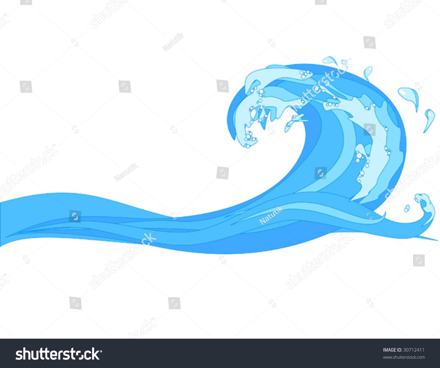 Ocean Wave Stock Vector 30712411 - Shutterstock