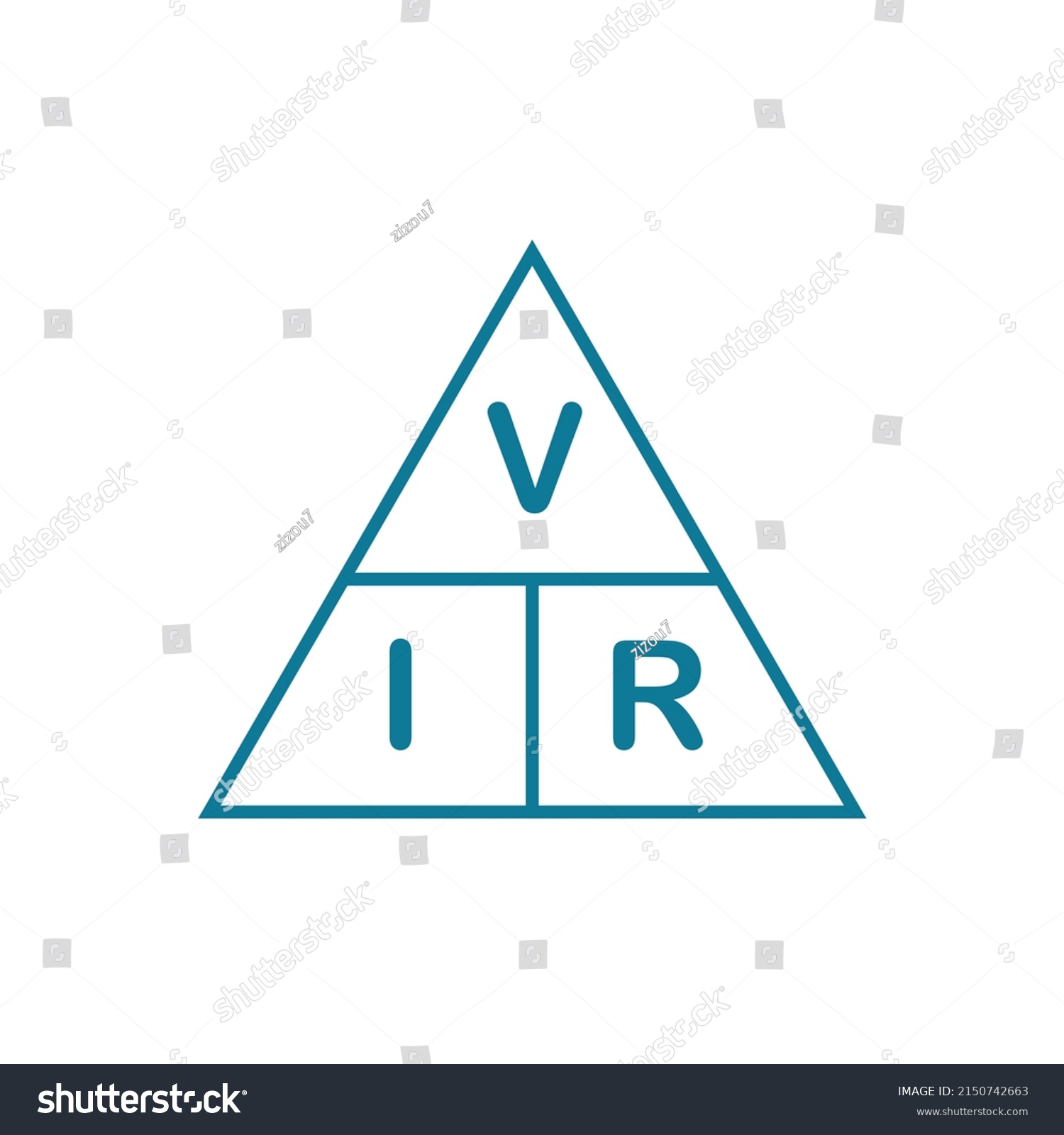 Ohms Law Triangle Voltage Current Resistance Stock Vector Royalty Free