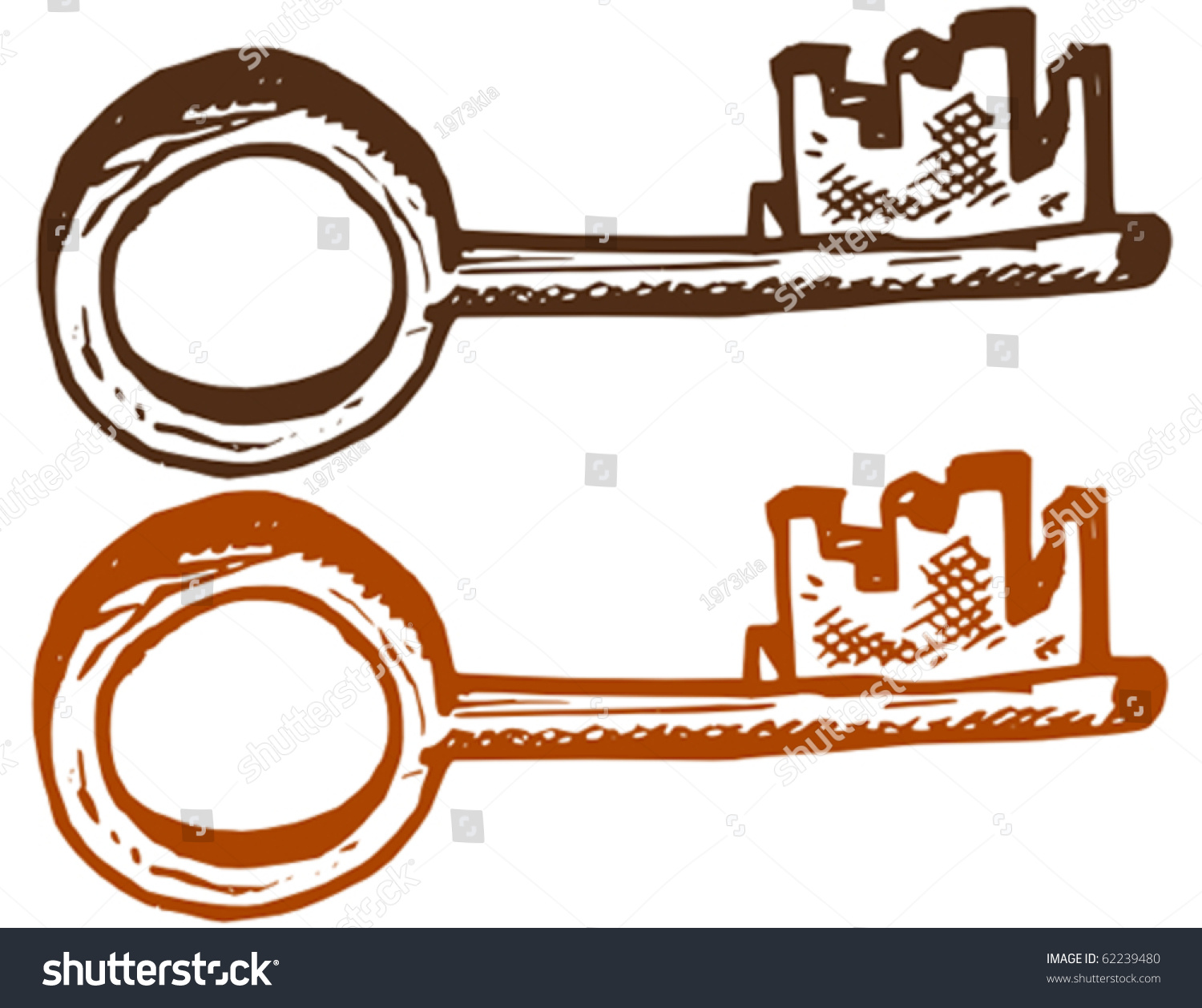 Old Key Sketch Stock Vector Illustration 62239480 : Shutterstock