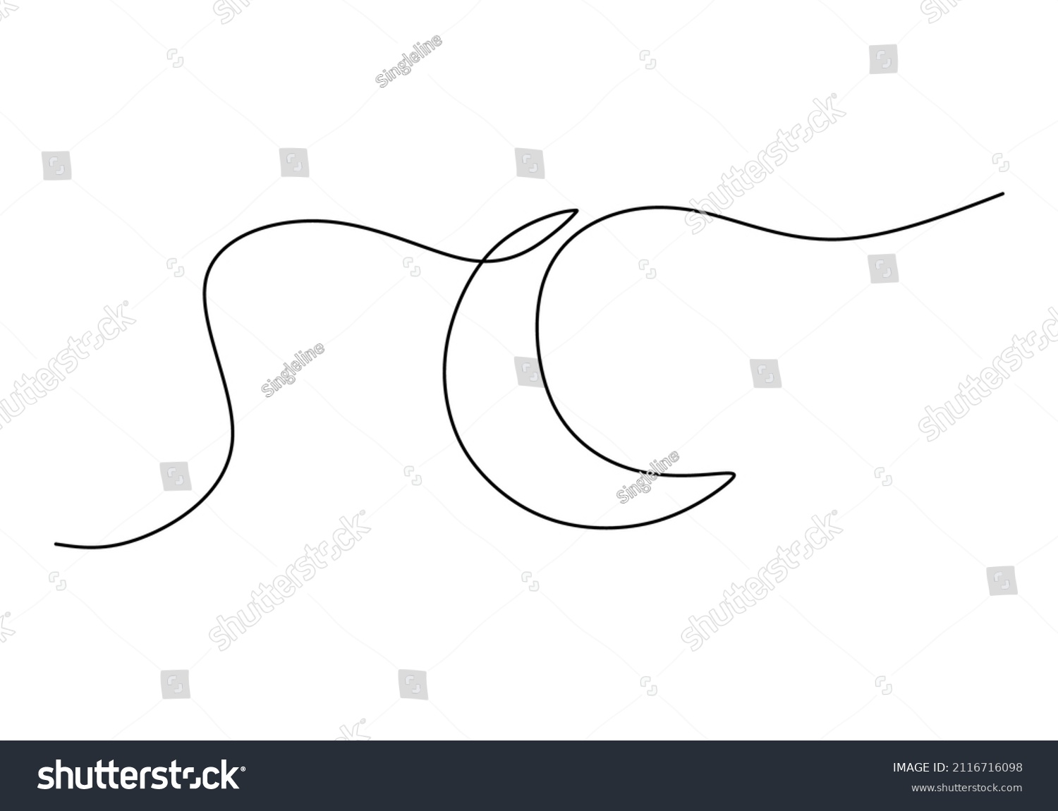 Night Line Drawing Images Stock Photos Vectors Shutterstock