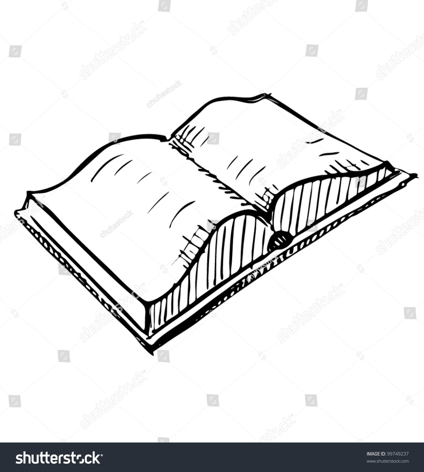 Open Book Icon Hand Drawing Sketch Stock Vector 99749237 - Shutterstock