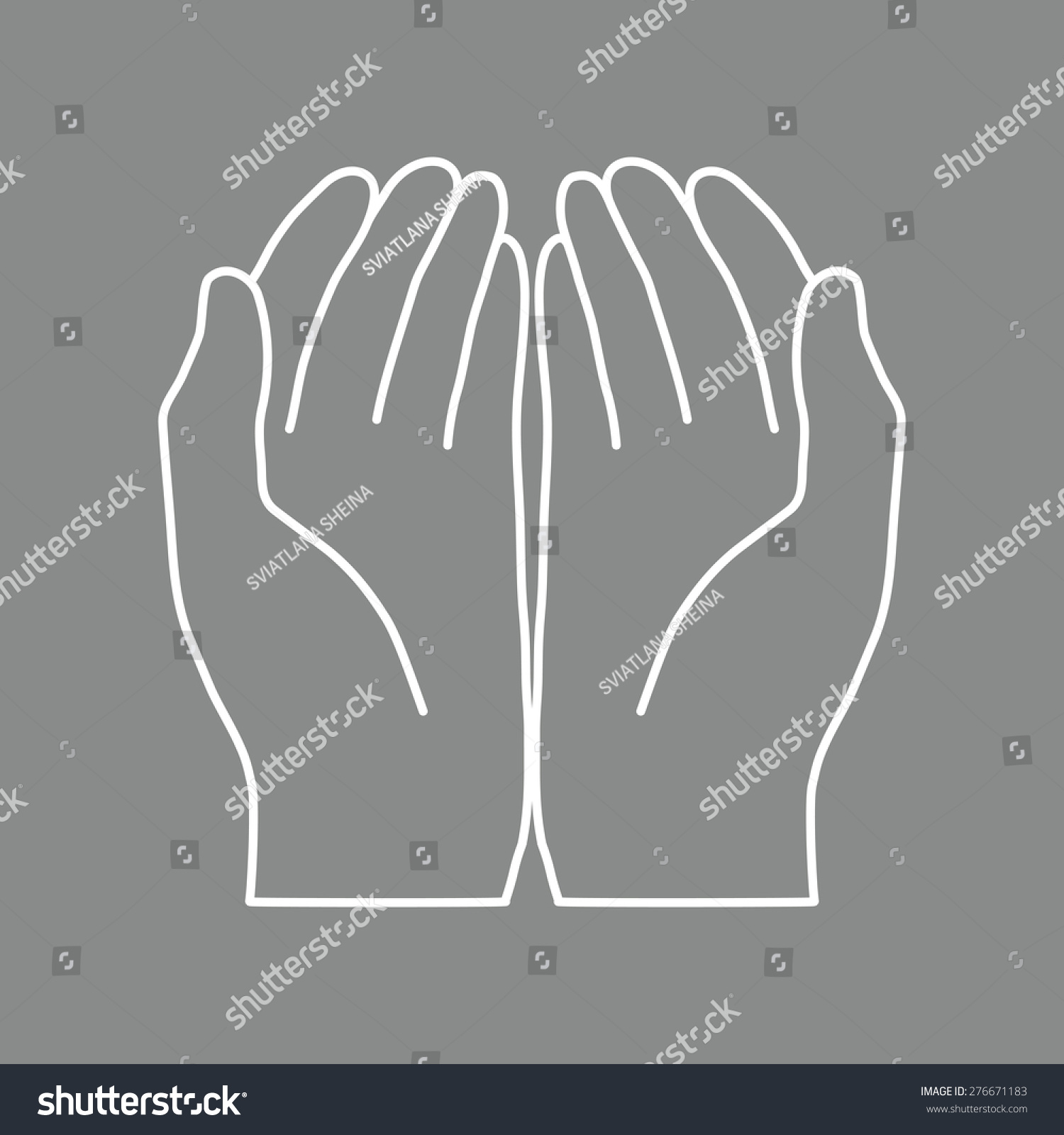 Open Hands Icon Stock Vector 276671183 : Shutterstock