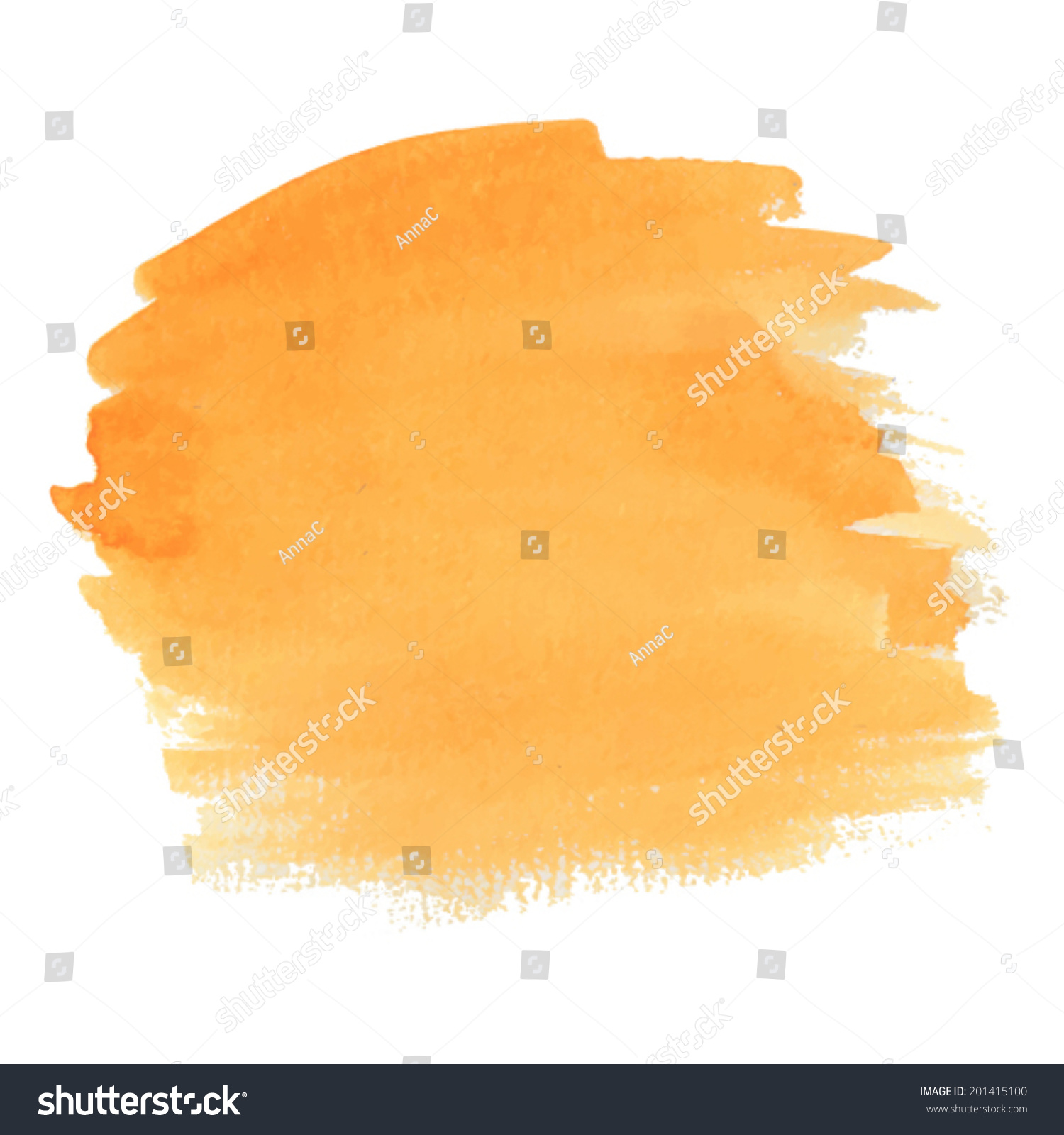 Orange Watercolor Splash Stock Vector Illustration 201415100 Shutterstock