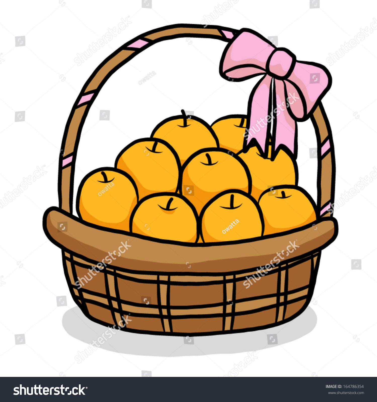 Basket of Oranges Clip Art