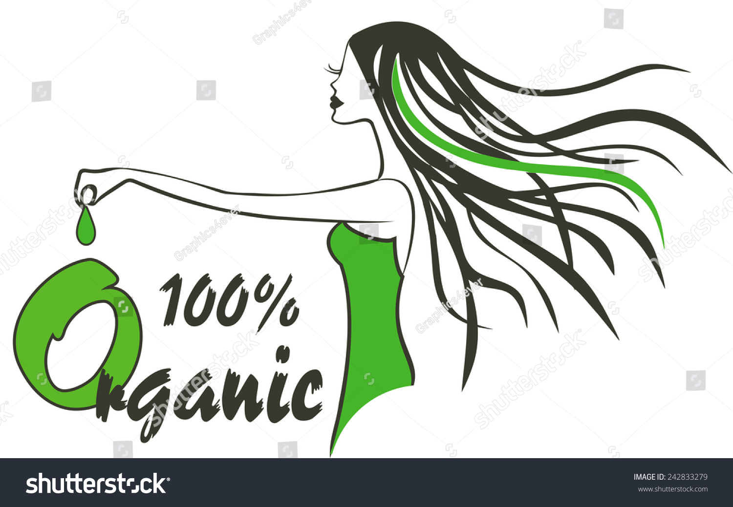 Organic Logo Stock Vector Illustration 242833279 : Shutterstock