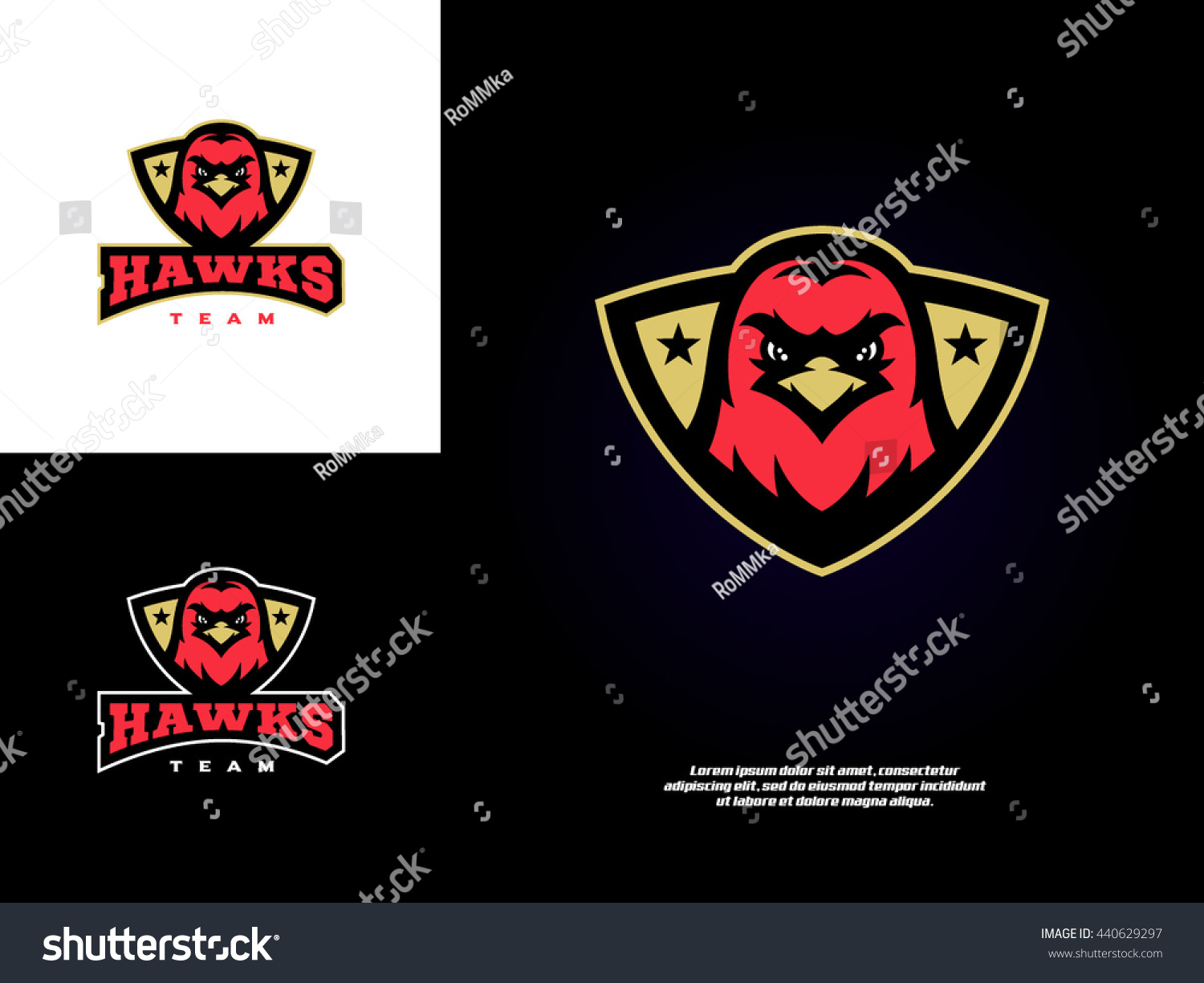 Original professional sports logo with a hawk eagle falcon Original professional sports logo with a hawk eagle falcon