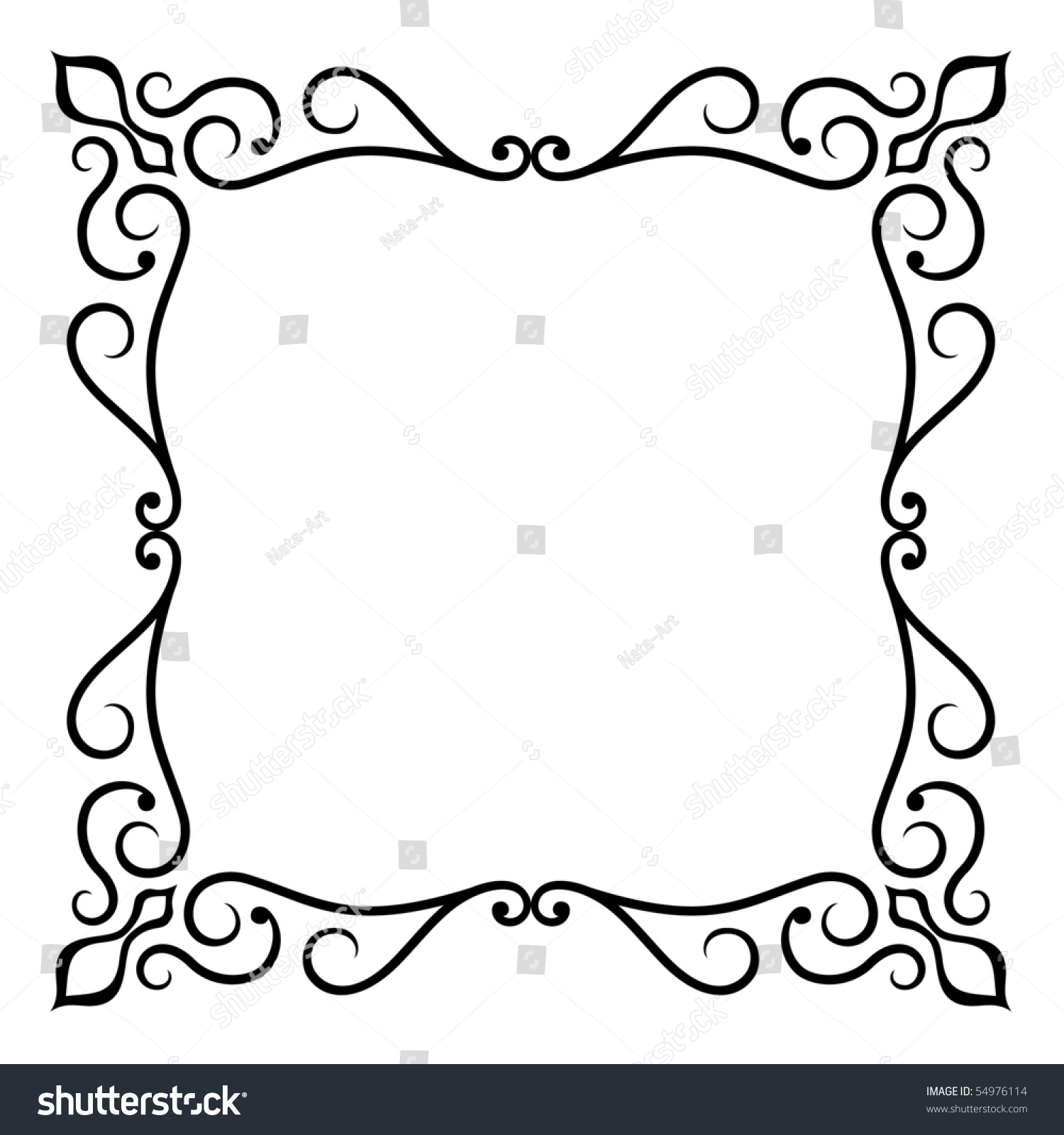 Ornate Frame Stock Vector 54976114 - Shutterstock