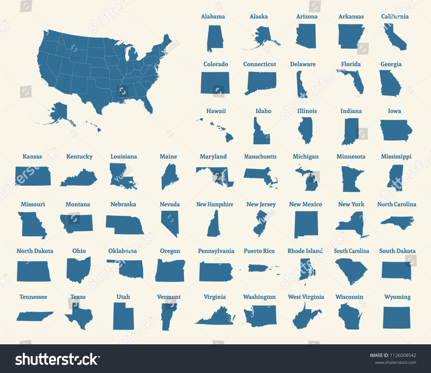 Mapa esquemático de los Estados Unidos vector de stock libre de