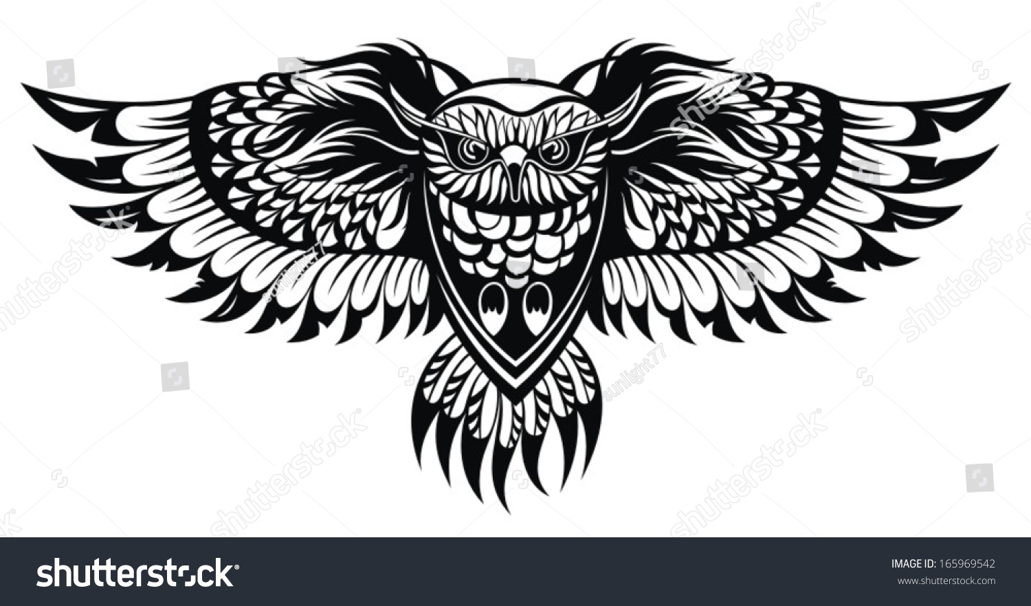 Owl Stock Vector 165969542 Shutterstock