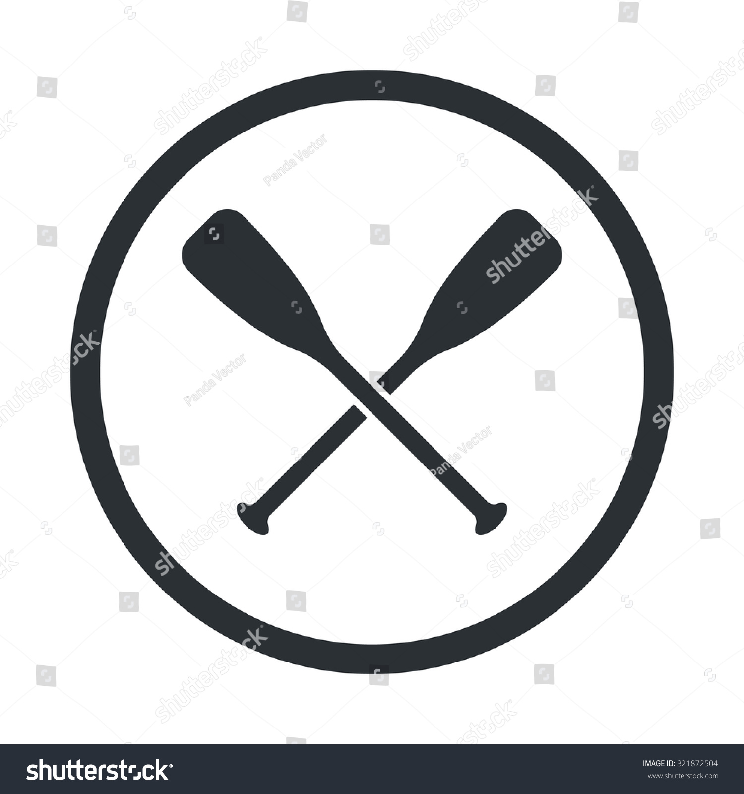 Paddle Icon Stock Vector Illustration 321872504 : Shutterstock