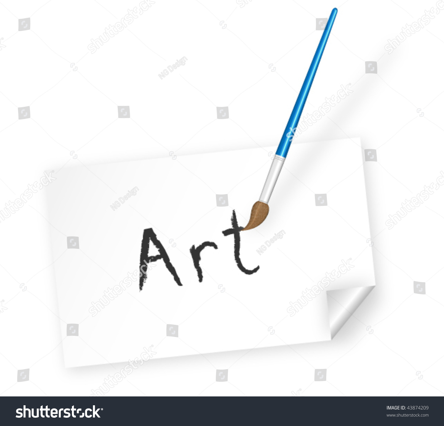 Paint Word Art Paintbrush Stock Vector 43874209 Shutterstock