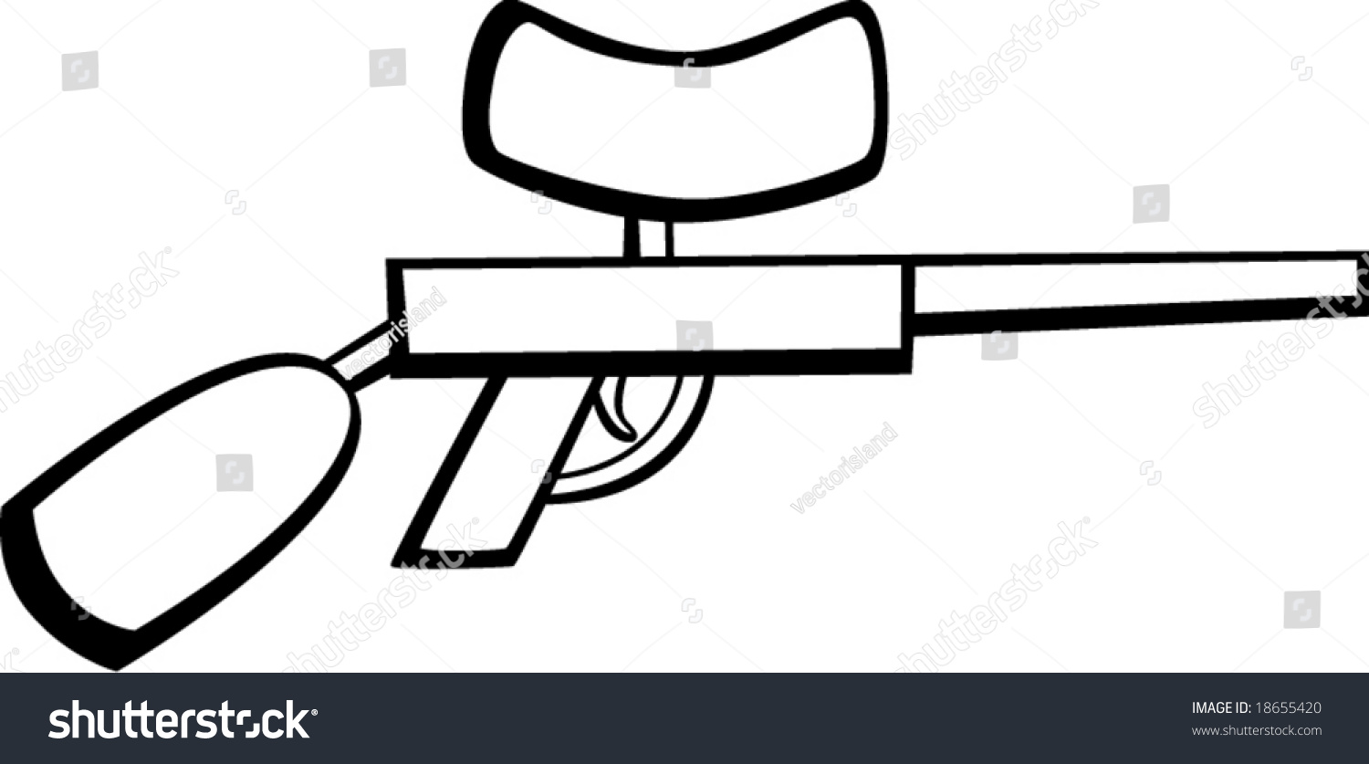 Paintball Gun Stock Vector Illustration 18655420 : Shutterstock