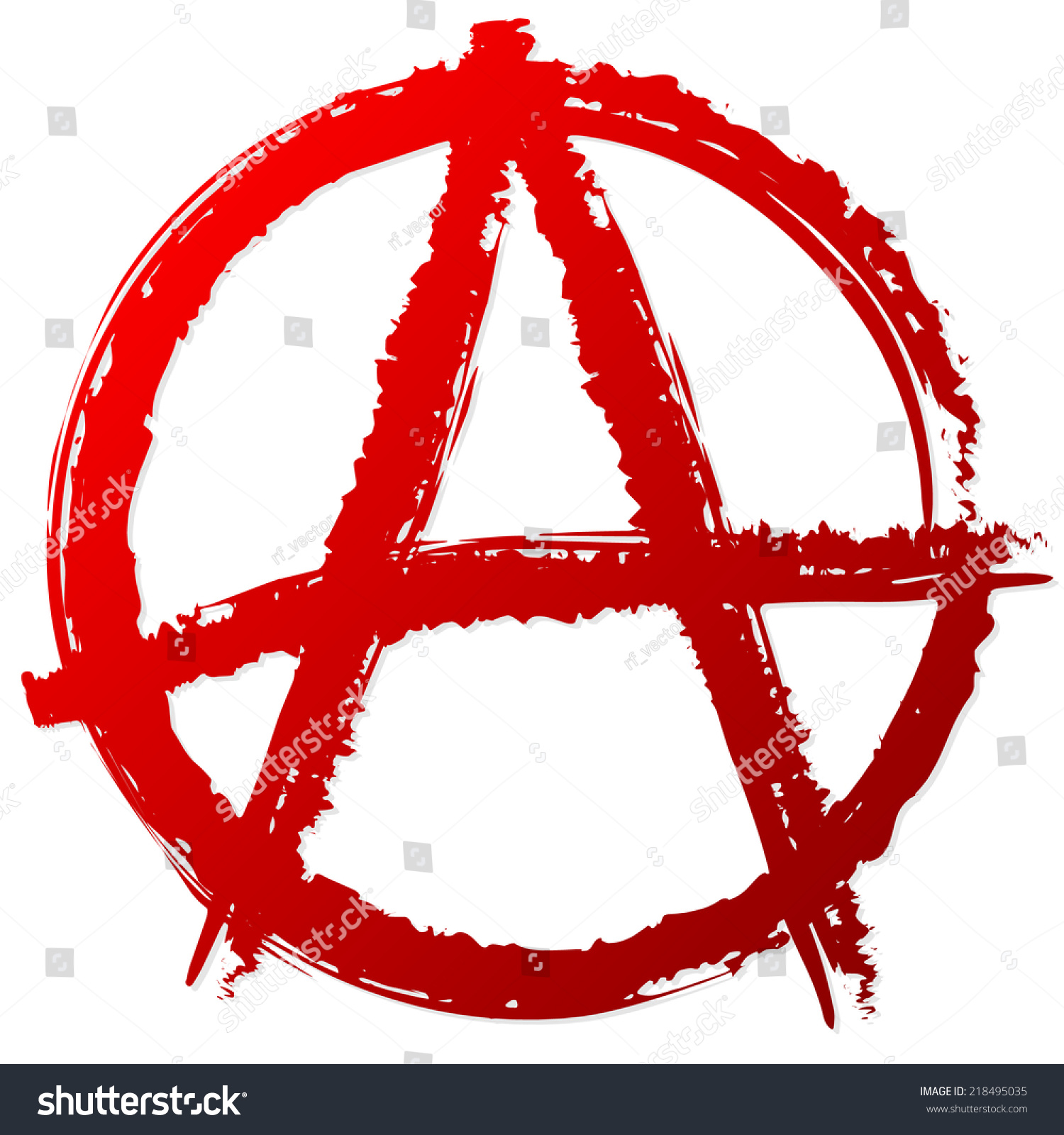 Painted Anarchy Symbol Stock Vector Illustration 218495035 : Shutterstock