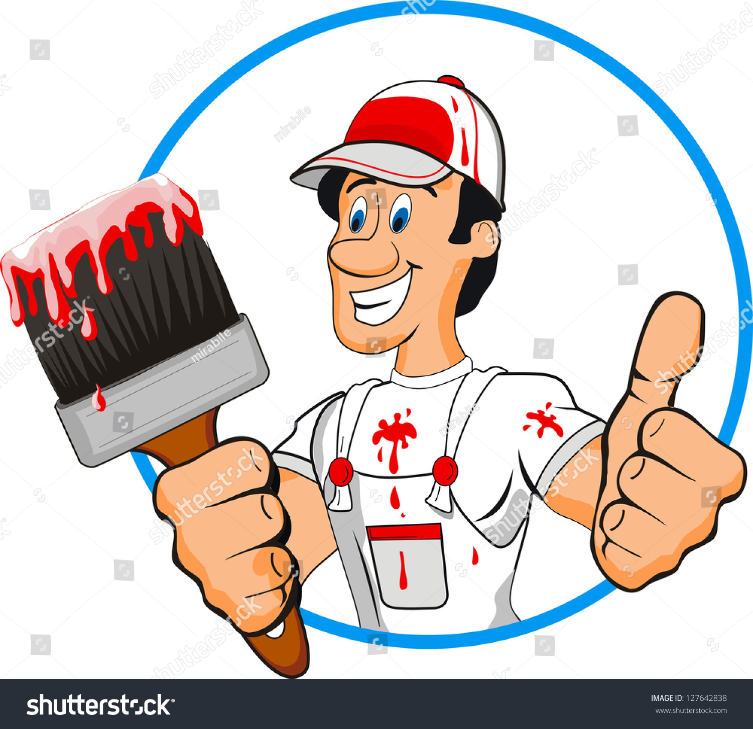 Painter Stock Vector Illustration 127642838 : Shutterstock