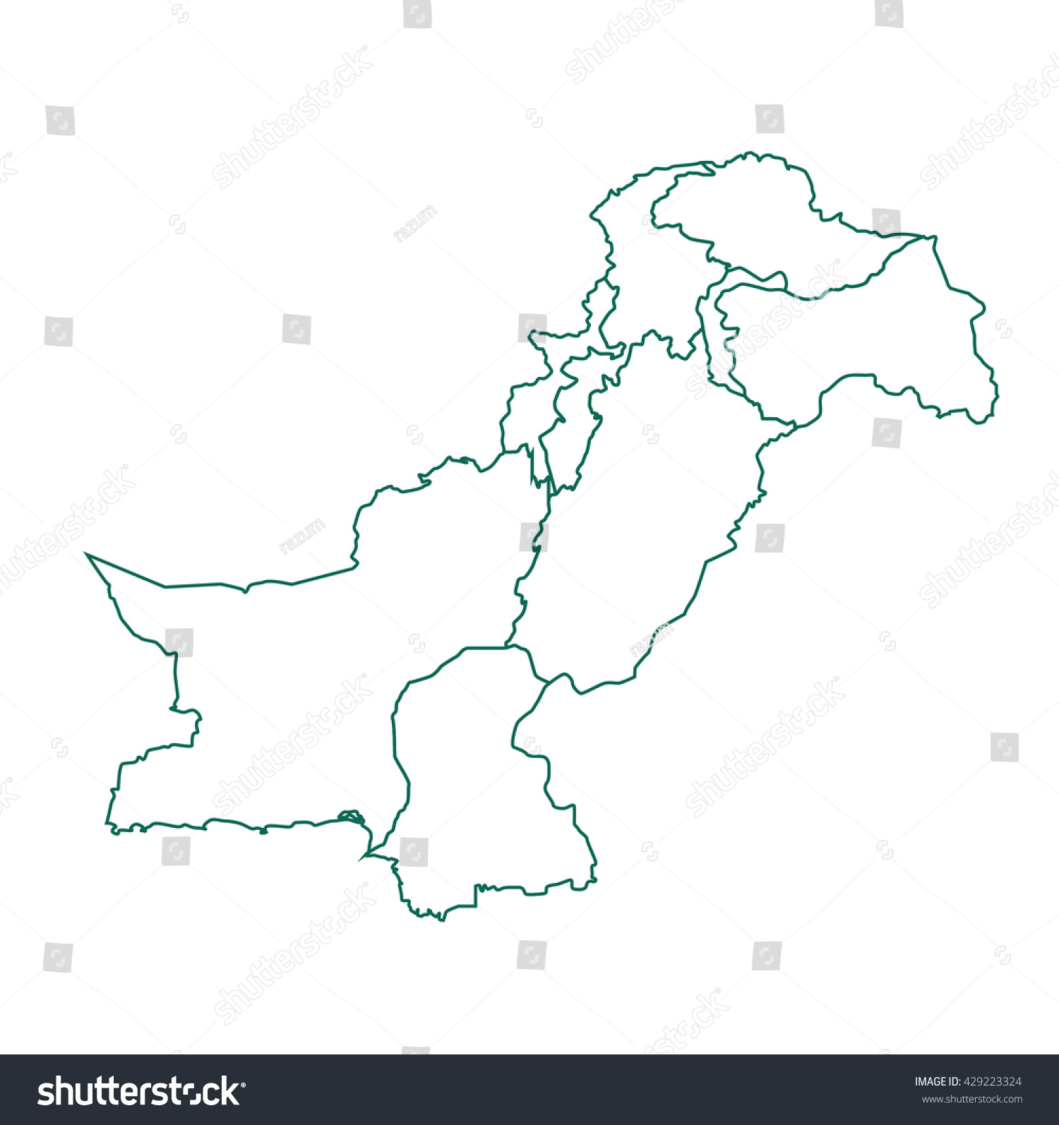 clipart of pakistan map - photo #15