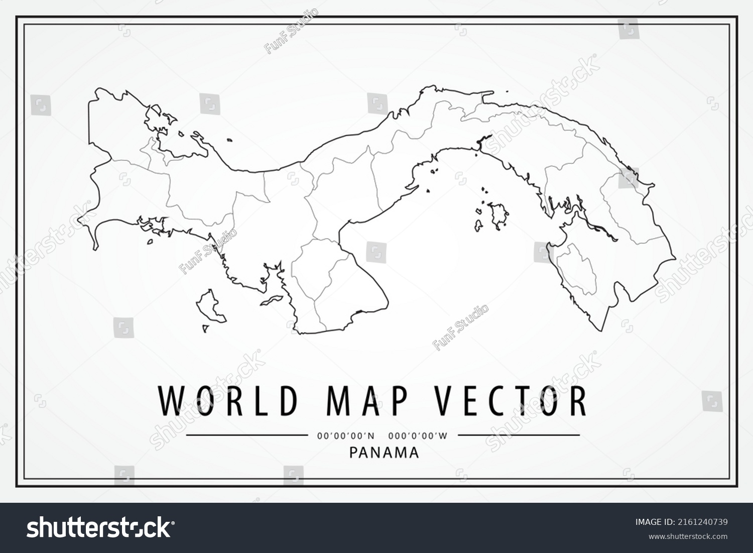 Panama Map World Map International Vector Stock Vector Royalty Free