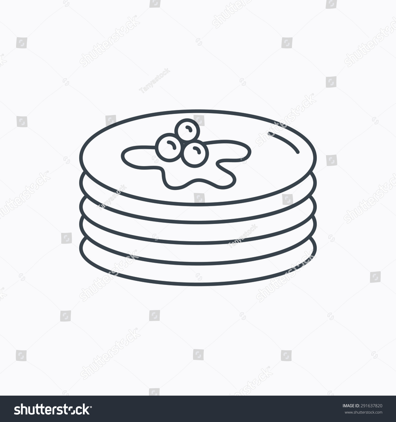 Pancakes Icon American Breakfast Sign Food Stock Vector Shutterstock