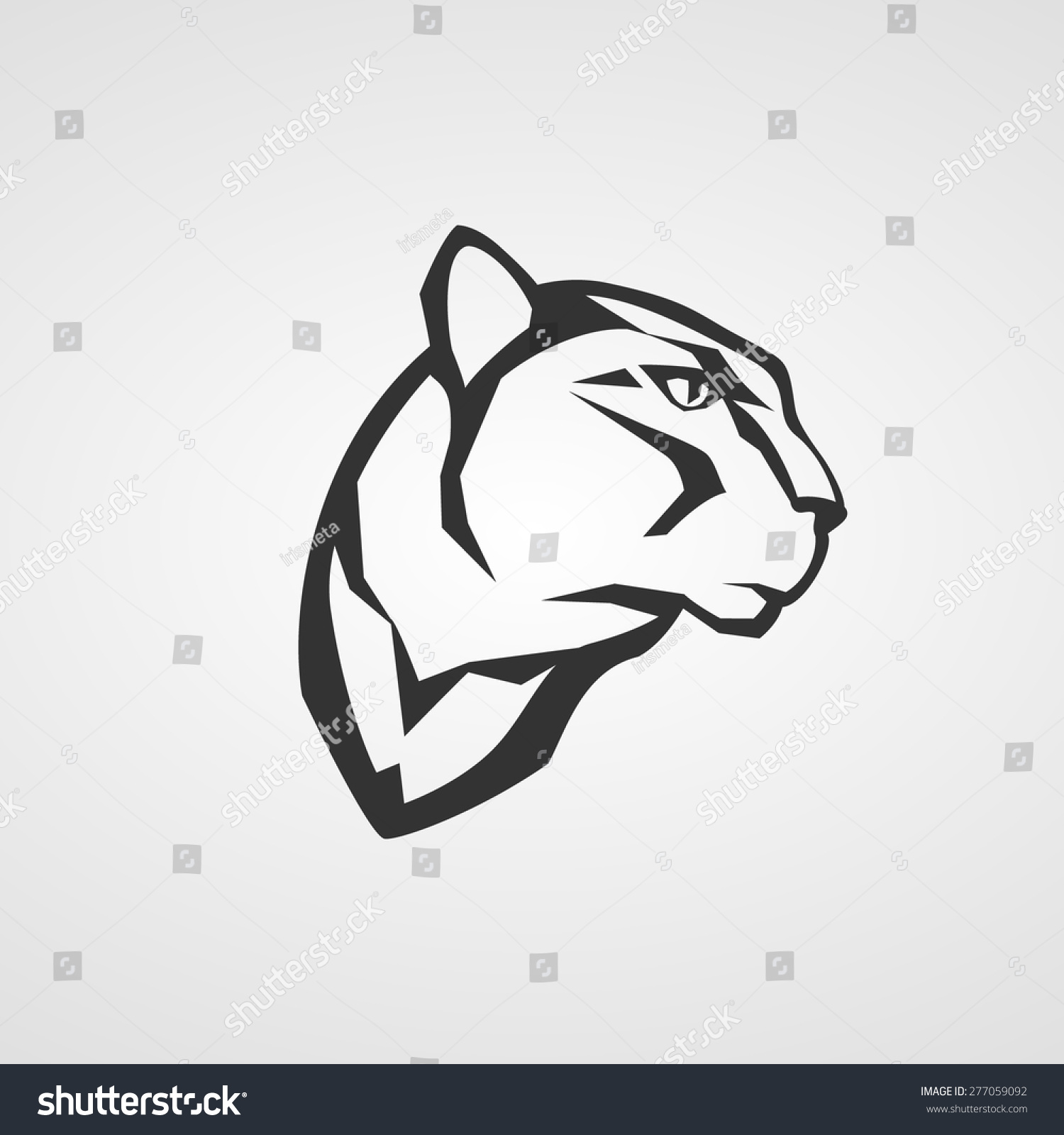 Panther Head Logo Stock Vector Illustration 277059092 : Shutterstock