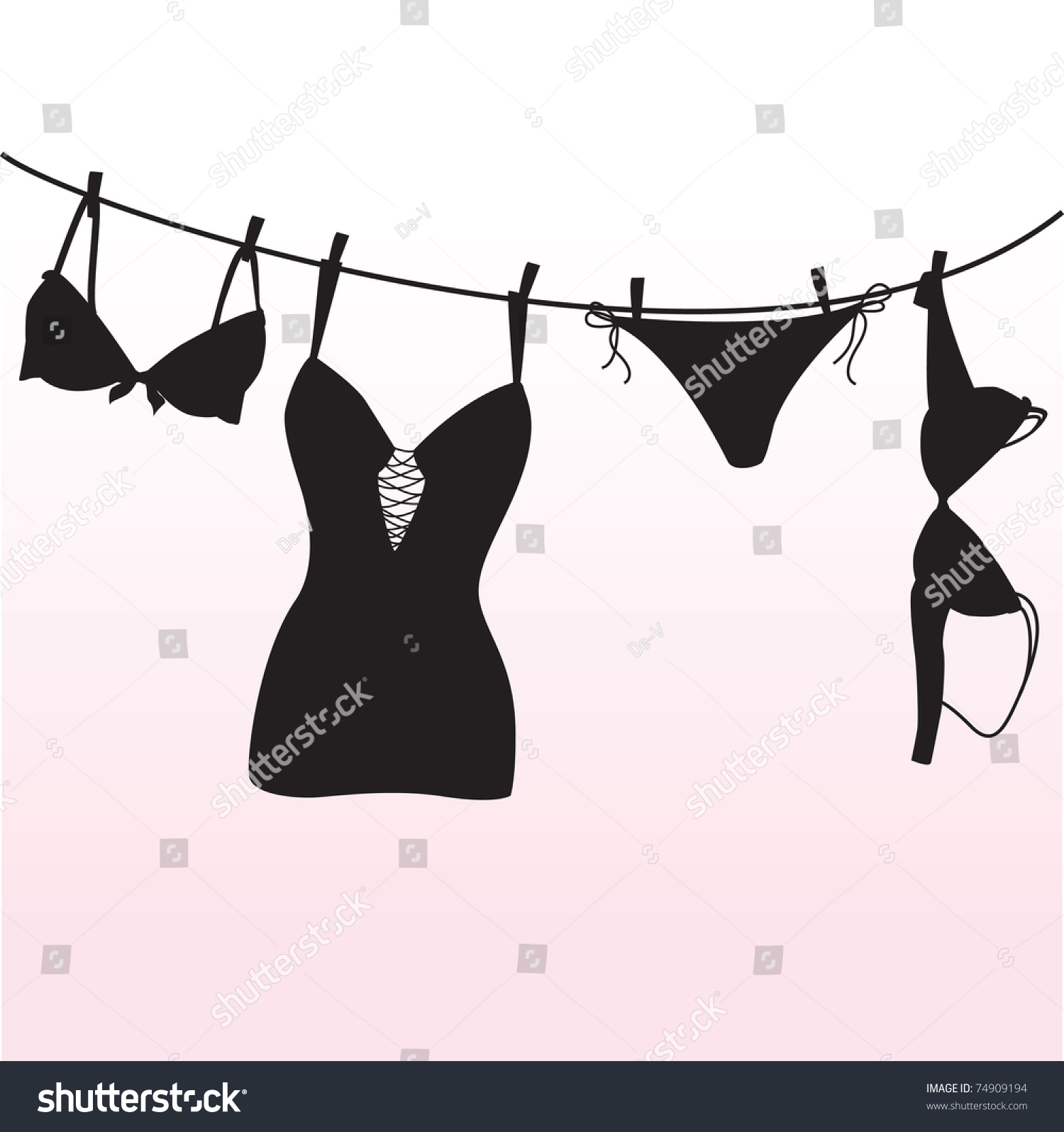 971 Lingerie Hanging Stock Vectors Images Vector Art Shutterstock