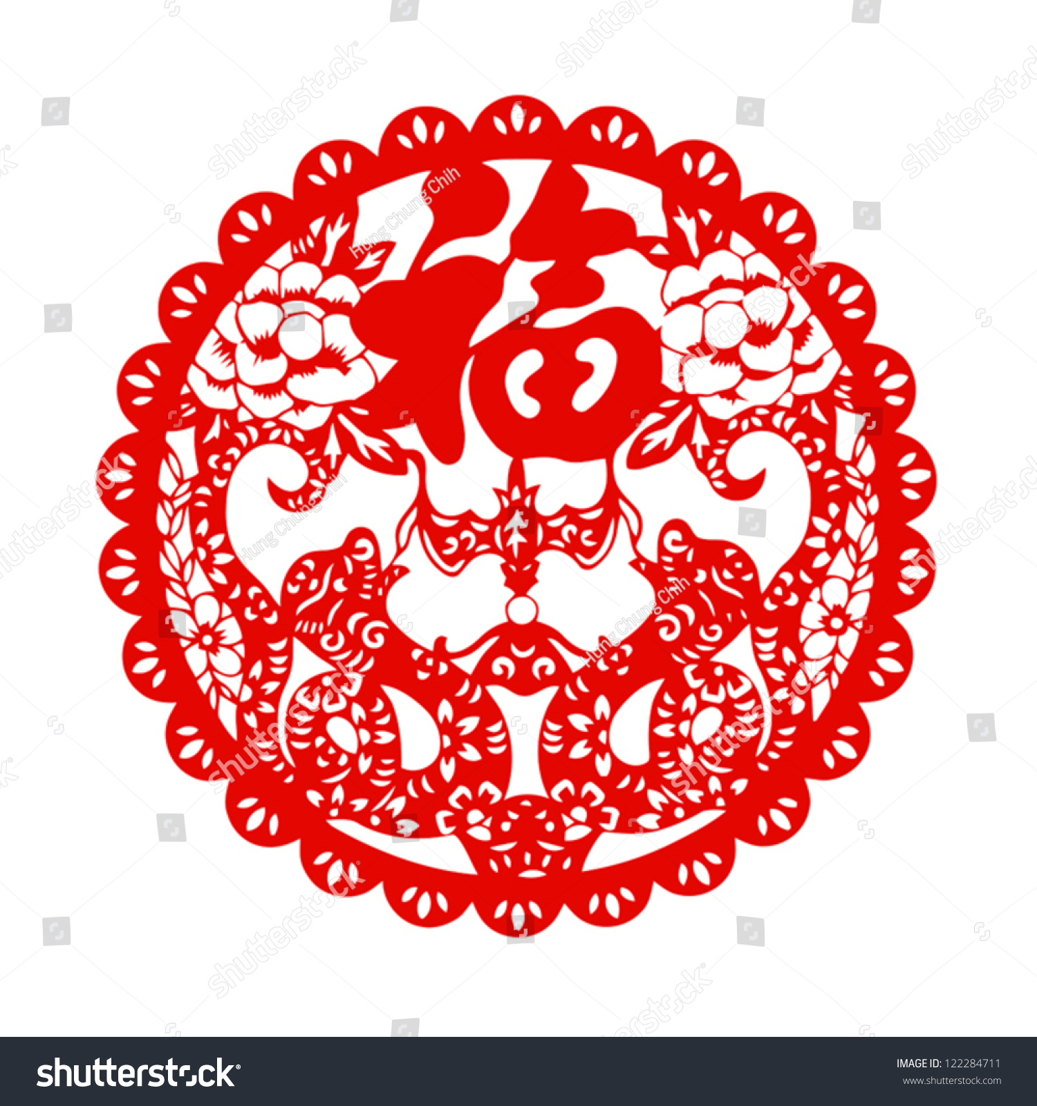 chinese new year paper cutting art