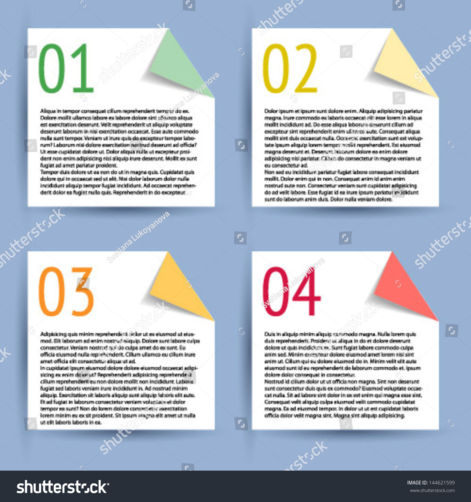 Paper Design Templates For Your Website Or Presentation Vector