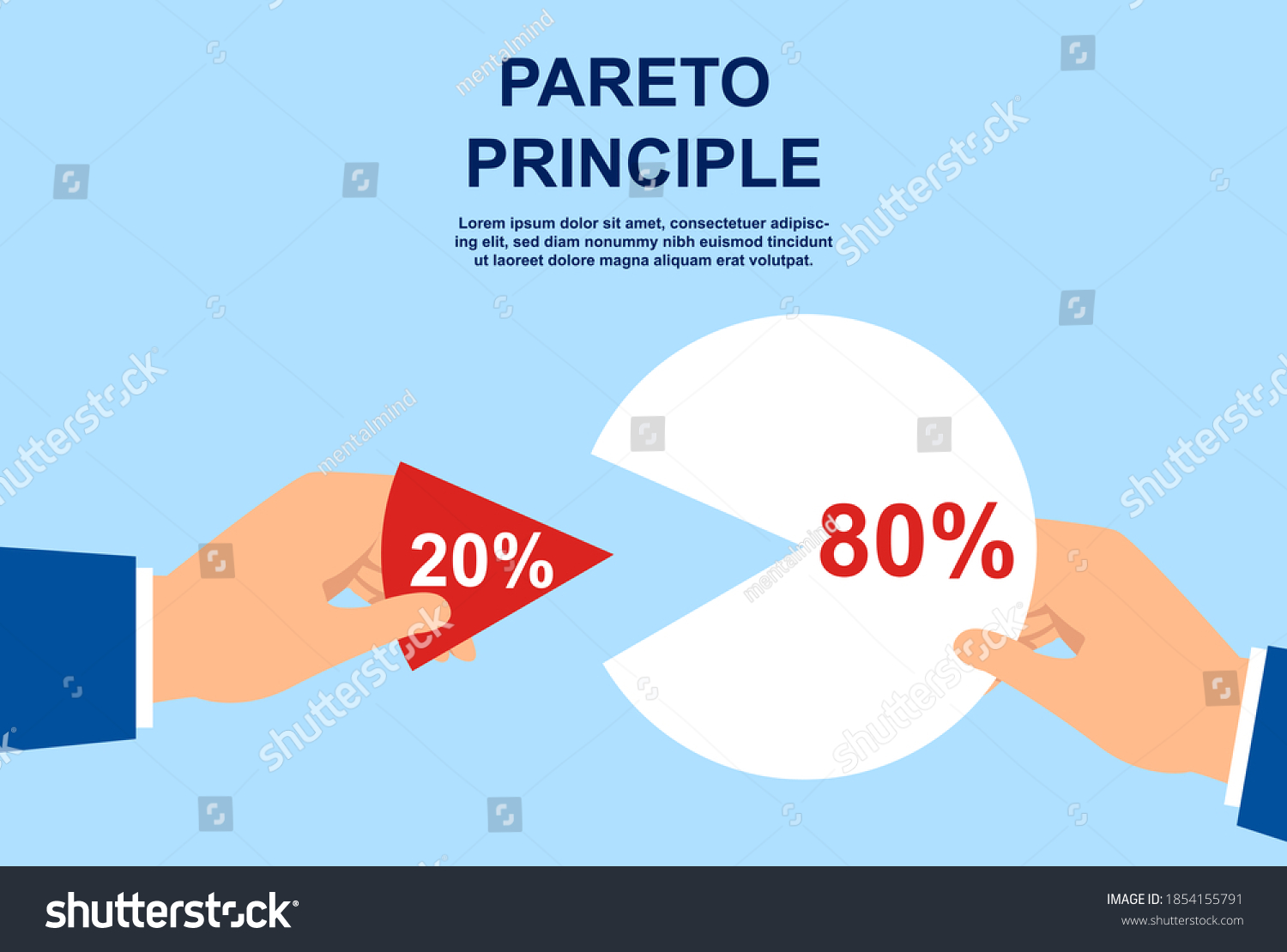 Pareto Principle Abstract Concept Efforts Stock Vector Royalty Free Shutterstock