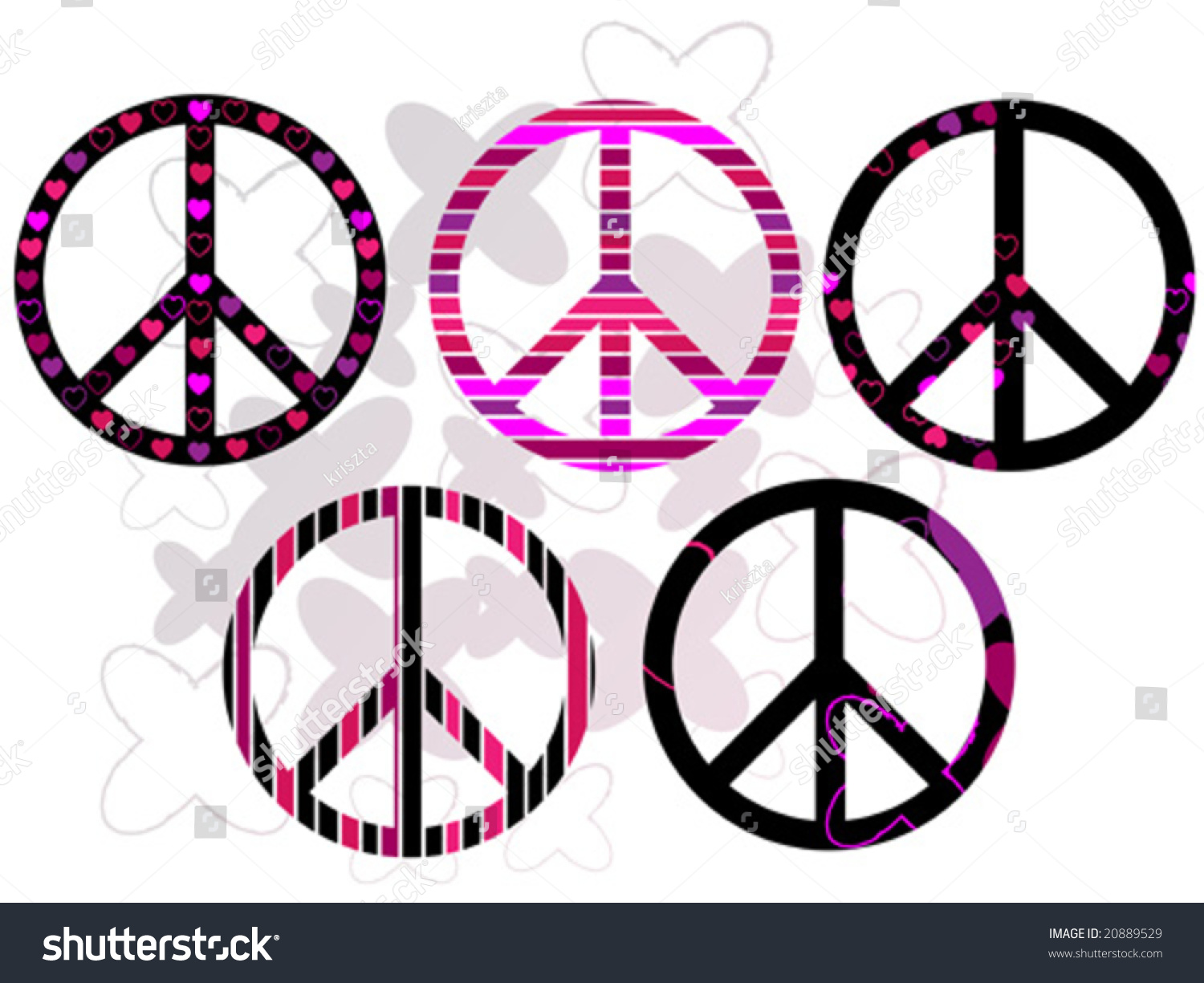 peace-signs-in-different-ways-stock-vector-illustration-20889529