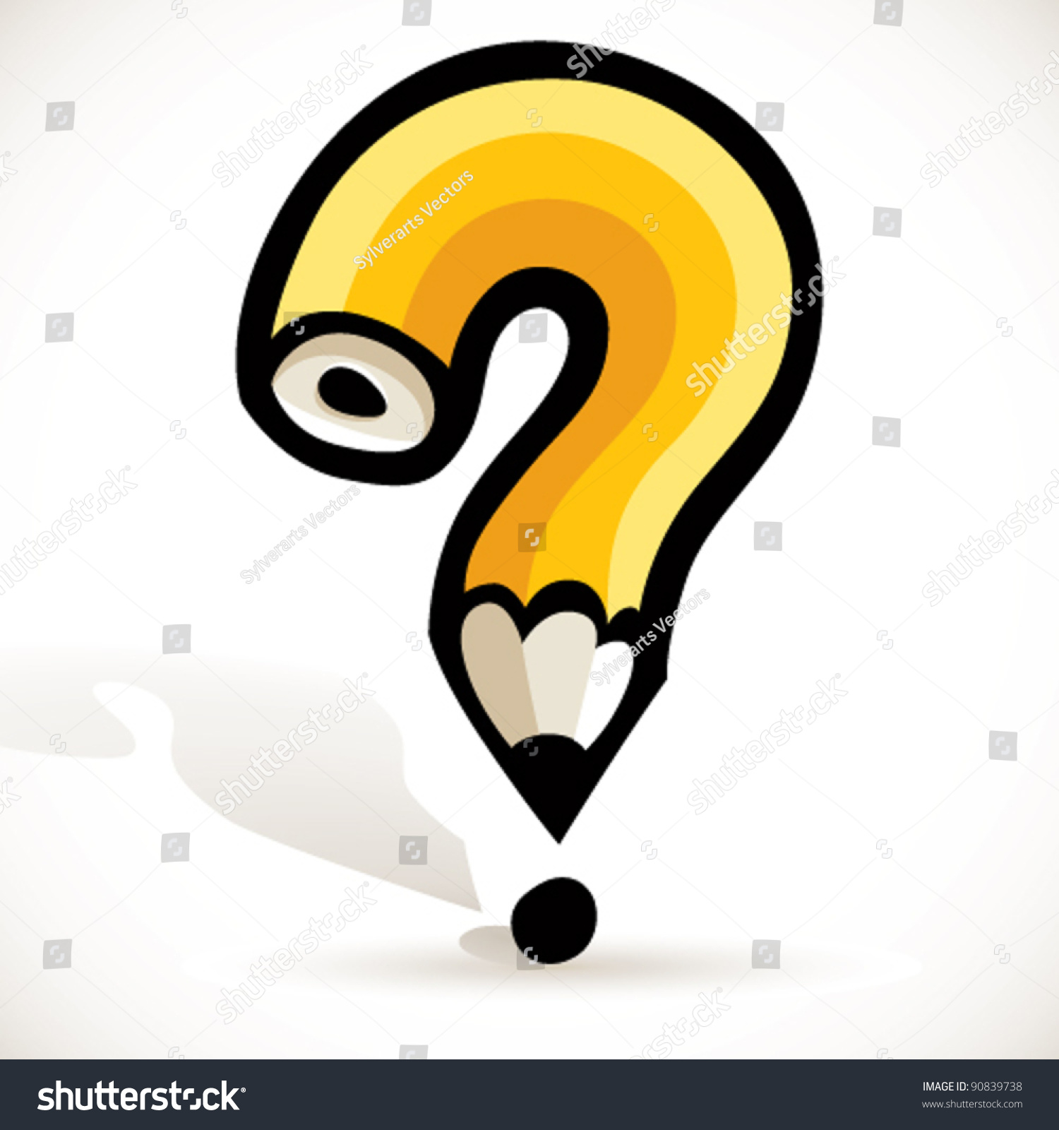 Pencil Question Mark Vector Illustration 90839738 Shutterstock