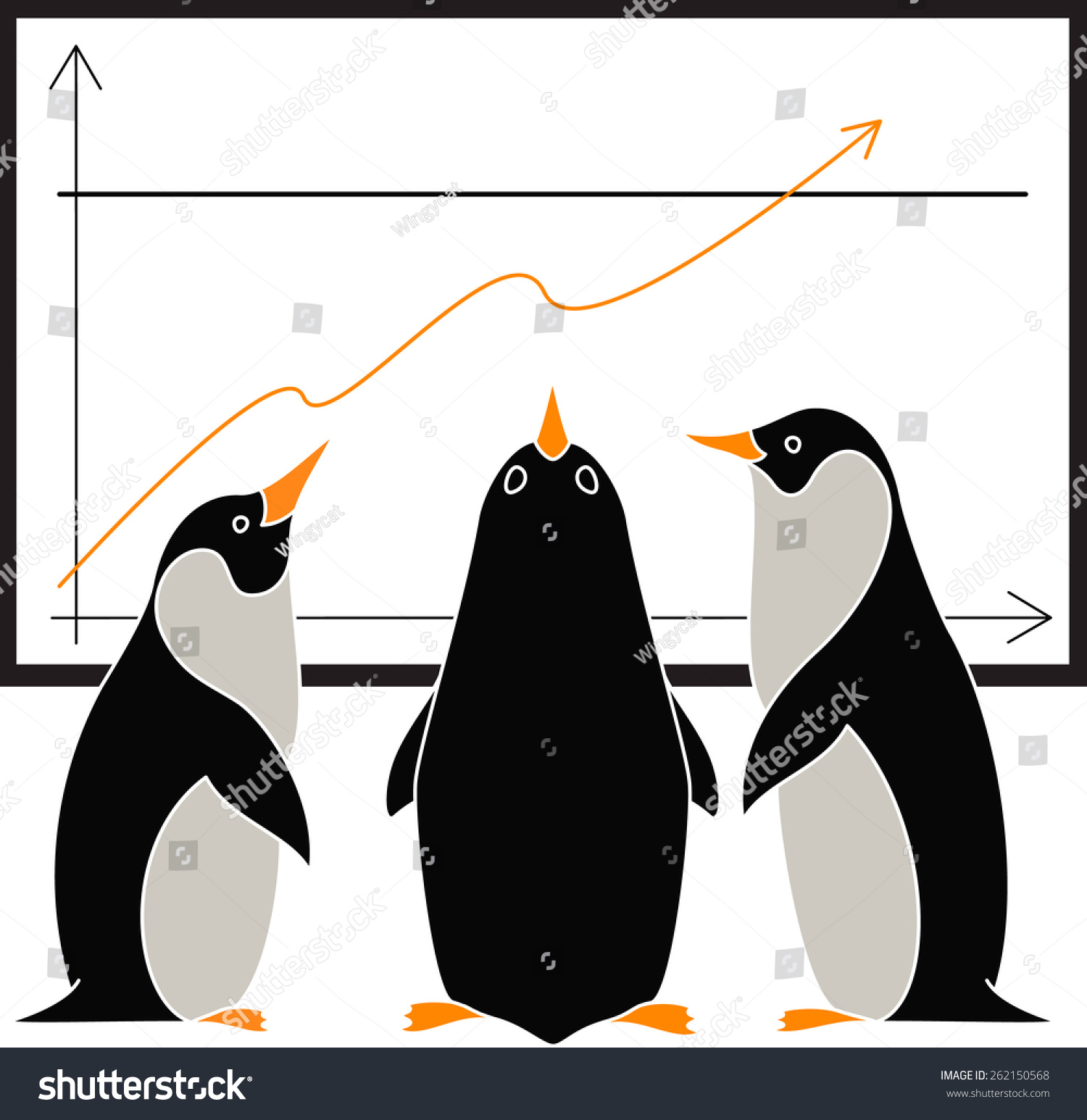 Penguins Graph Stock Vector 262150568 - Shutterstock