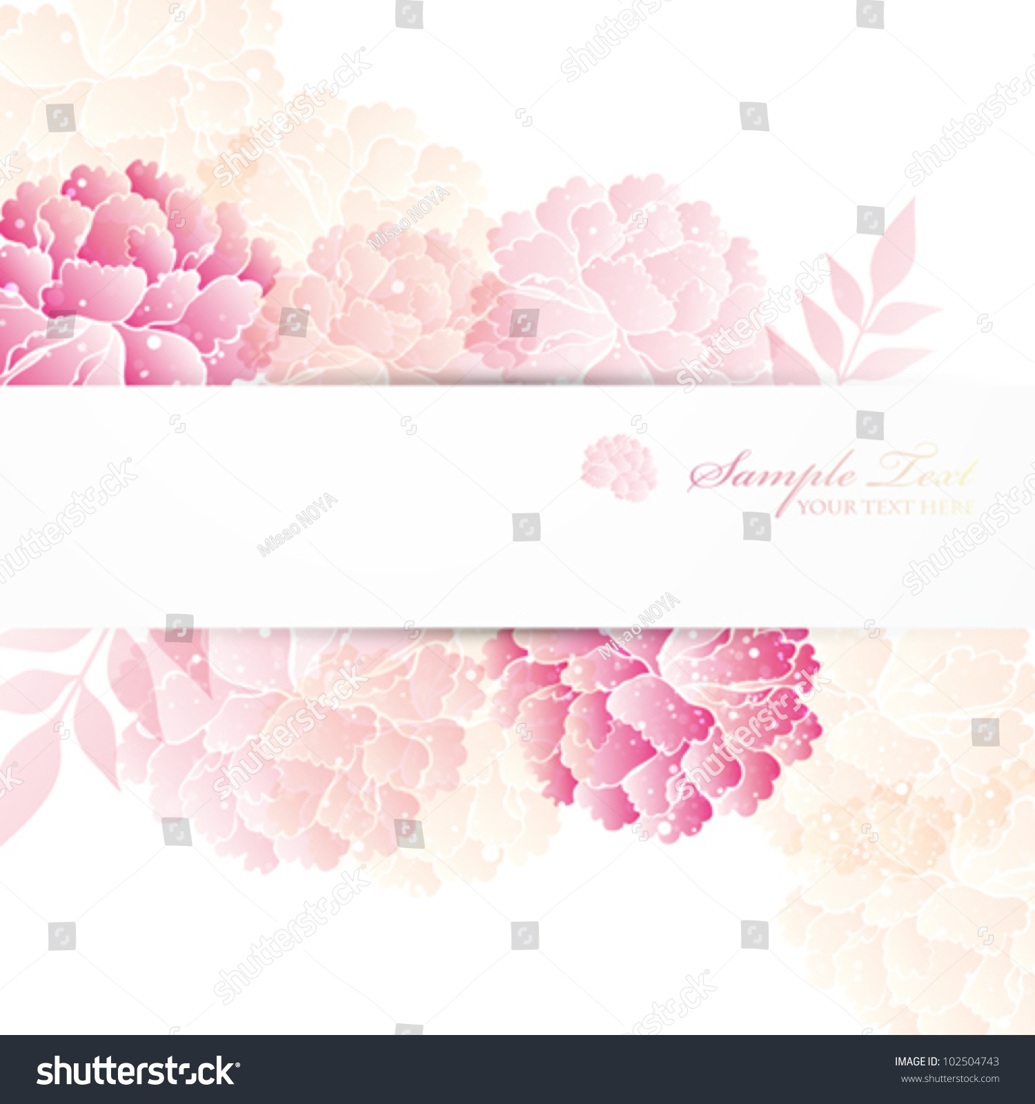 Peony Background Stock Vector Illustration 102504743 : Shutterstock