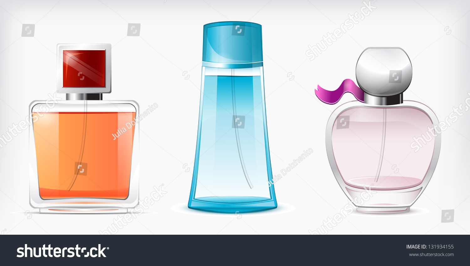 Perfume Bottles Isolated Stock Vector Illustration 131934155 : Shutterstock