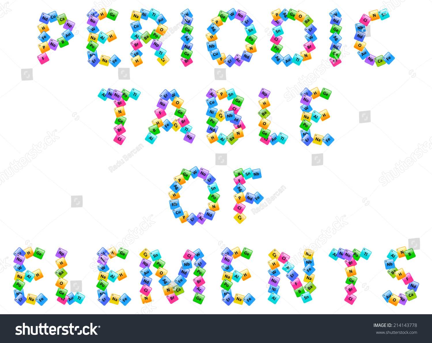 Periodic Table Word Made Basic Chemistry Stock Vector 214143778 - Shutterstock