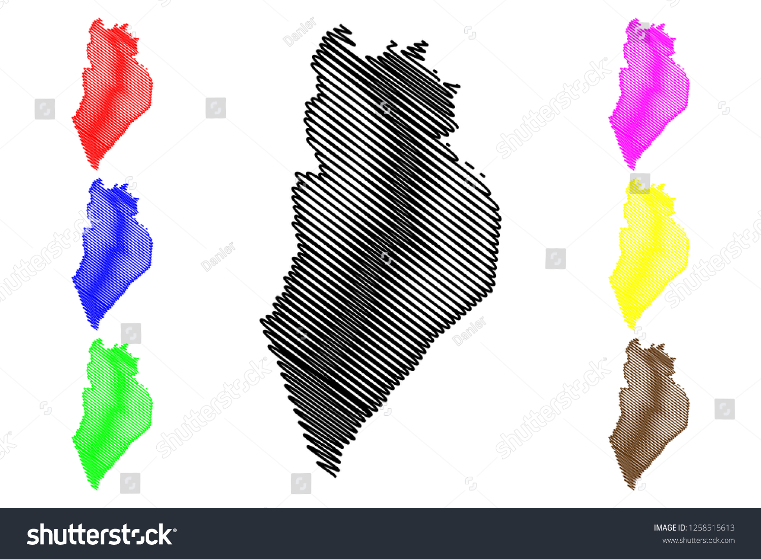 Perlis States Federal Territories Malaysia Federation Stock Vector