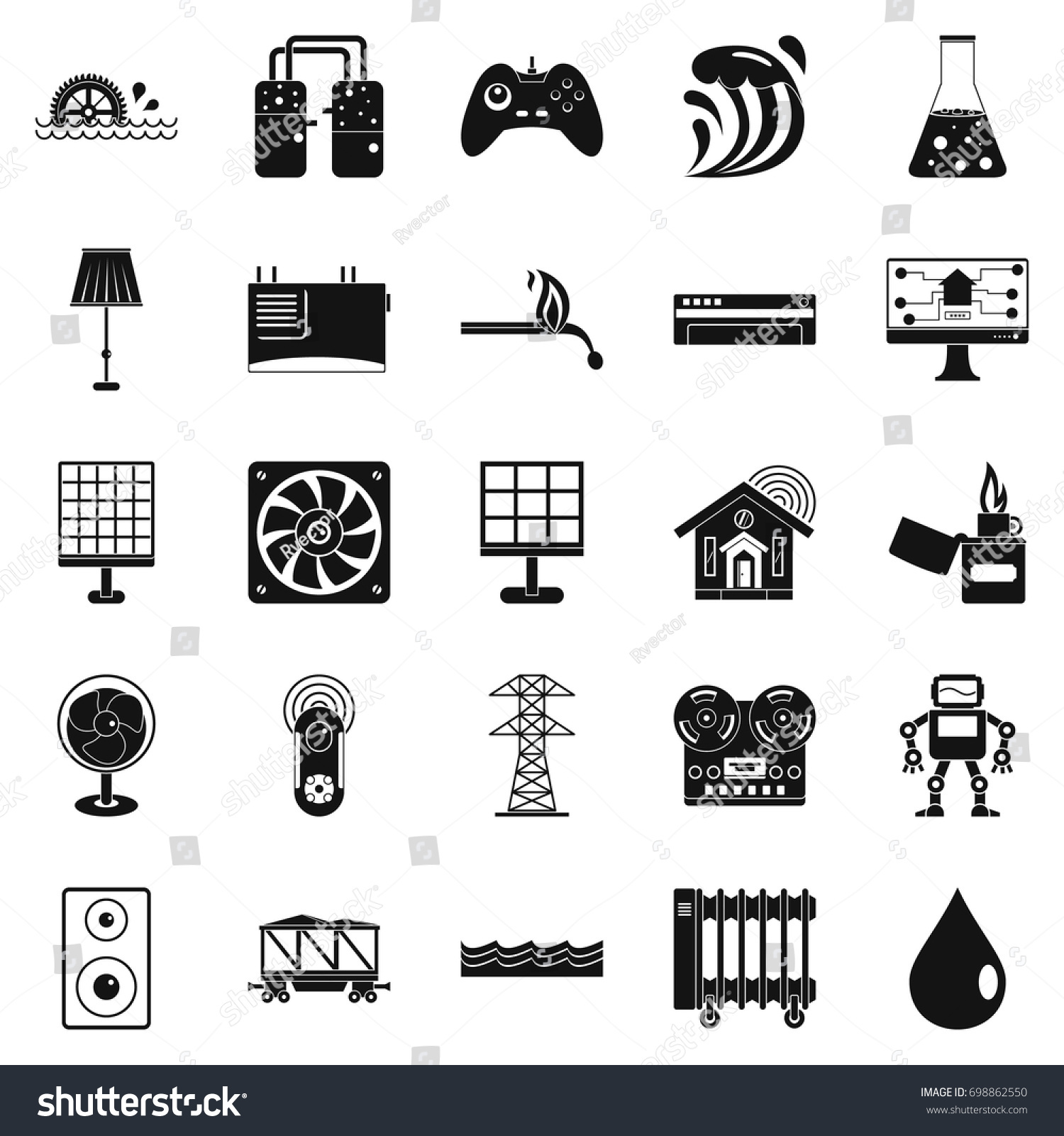 Petroleum Icons Set Simple Set 25 Stock Vector Royalty Free 698862550