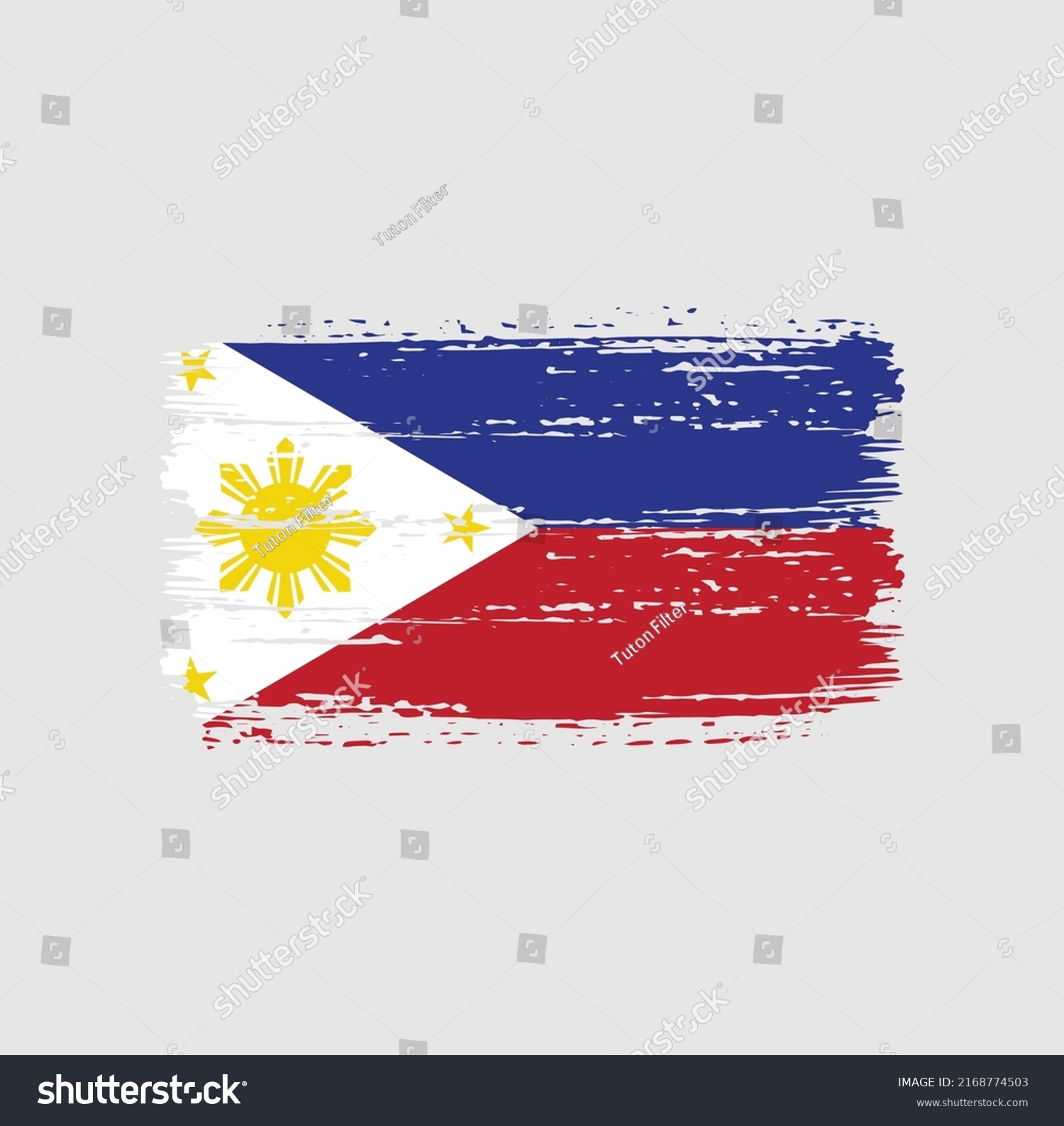Philippines Flag Brush National Flag Stock Vector Royalty Free Shutterstock