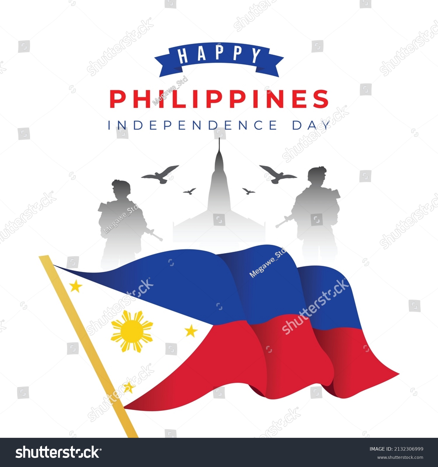 Philippines Independence Day Banner Design Template Stock Vector