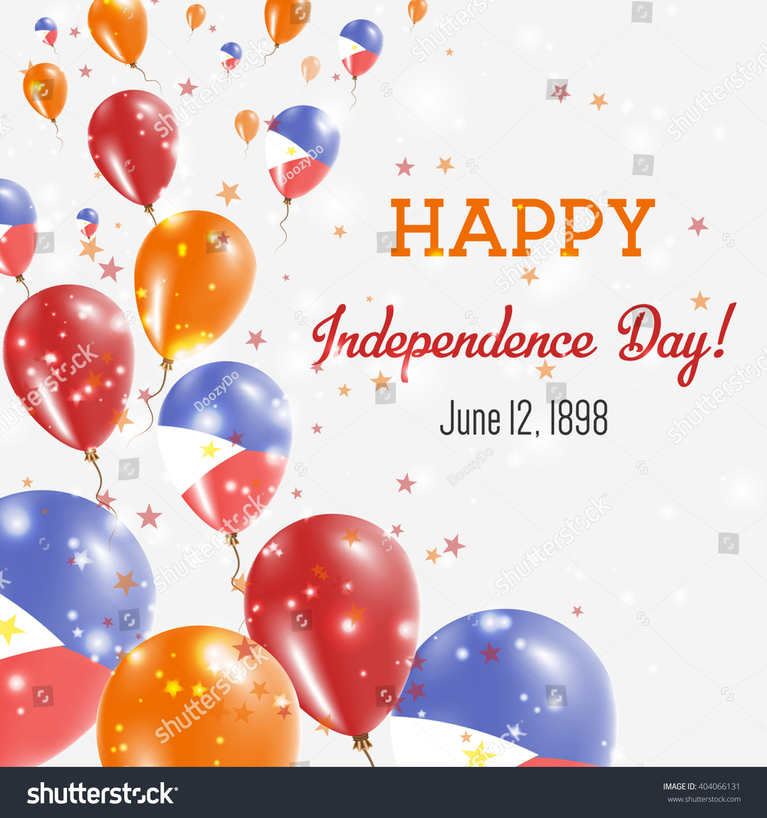 Philippines Independence Day Greeting Card Flying Balloons in Philippines National Colors Happy Independence Day Philippines Vector Illustration Philippines Independence Day Greeting Card Flying Balloons in Philippines National Colors Happy Independence Day Philippines Vector Illustration