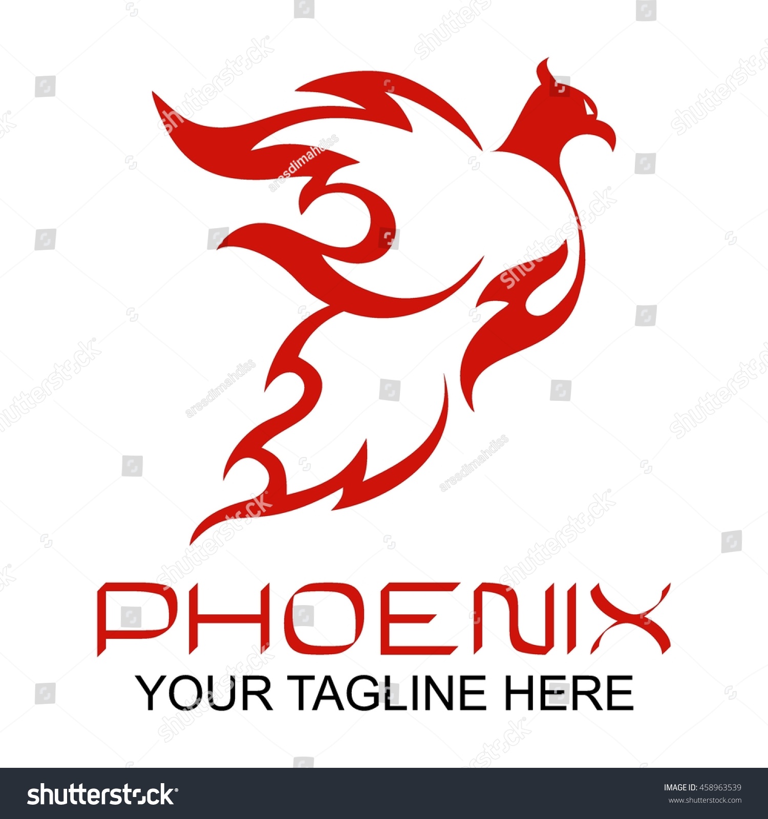 Phoenix logo template Fire-bird Eagle logo Phoenix logo template Fire-bird Eagle logo