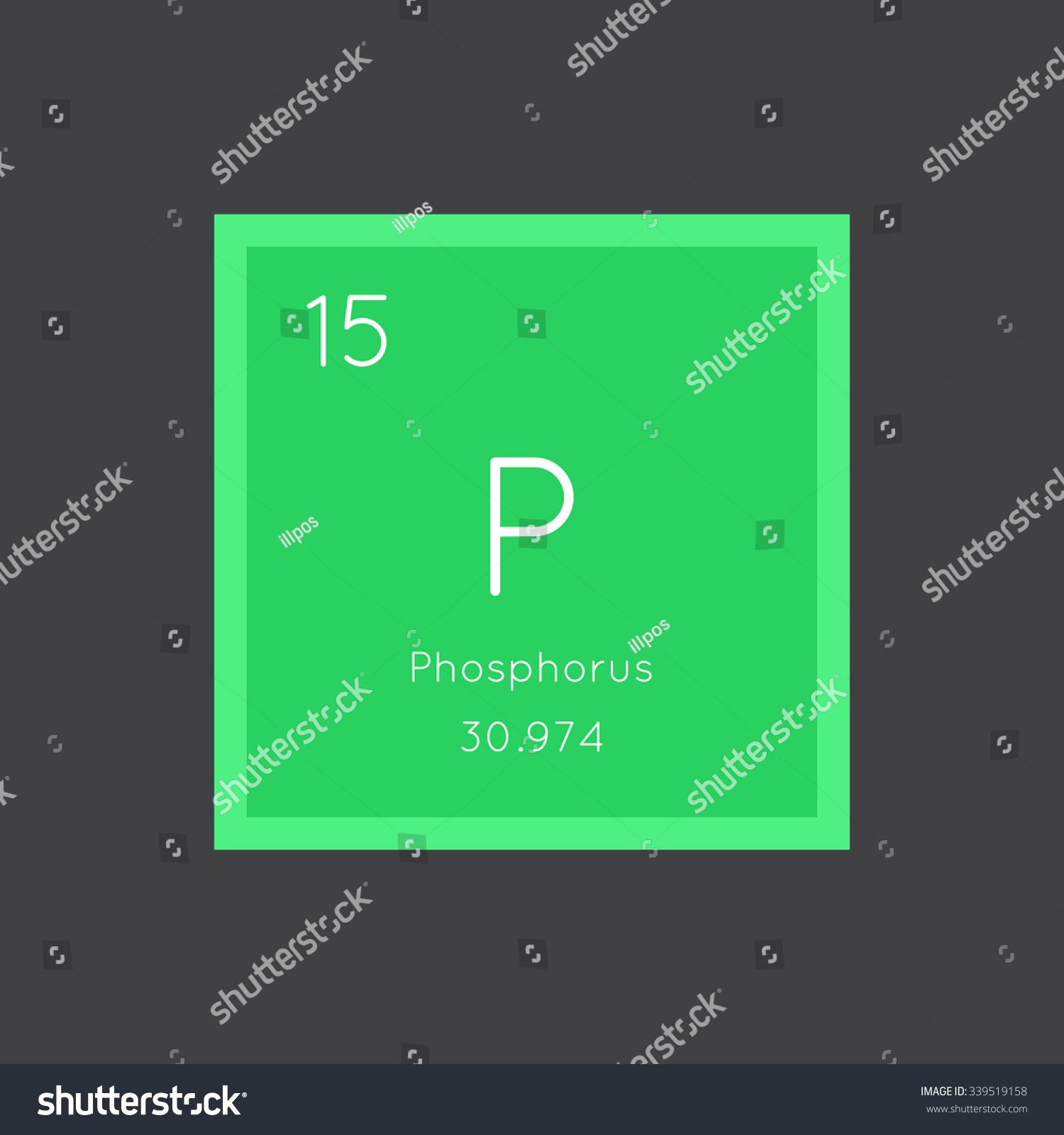 Phosphorus Simple Style Tile Icon Chemical Element Of Periodic Table